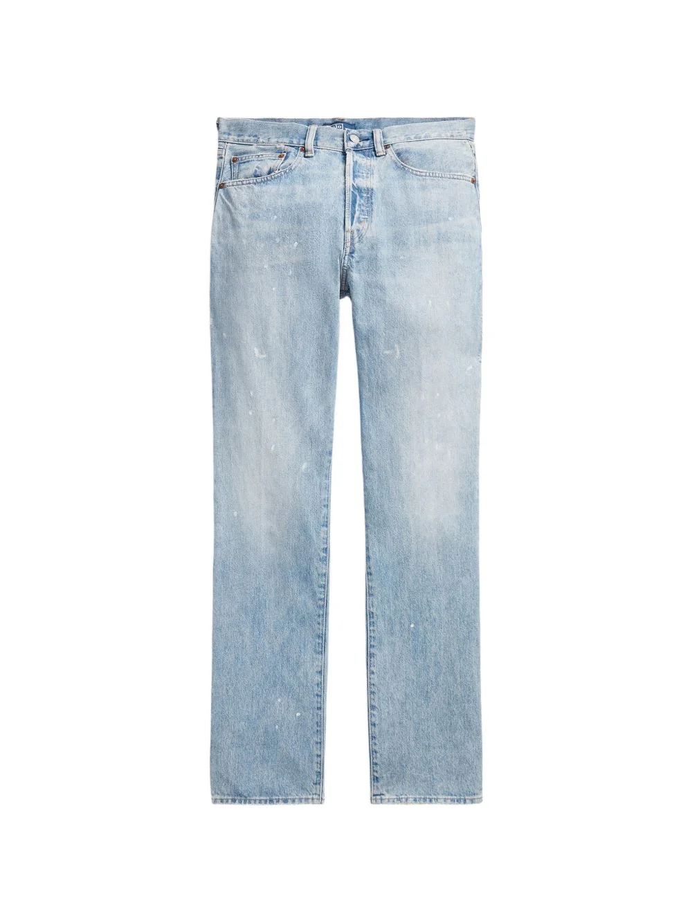 paint-splattered straight-leg jeans - 1