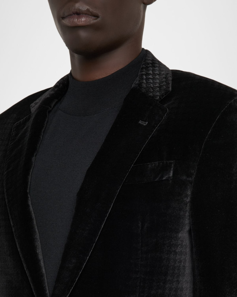 Men's Houndstooth Velvet Dinner Jacket 5