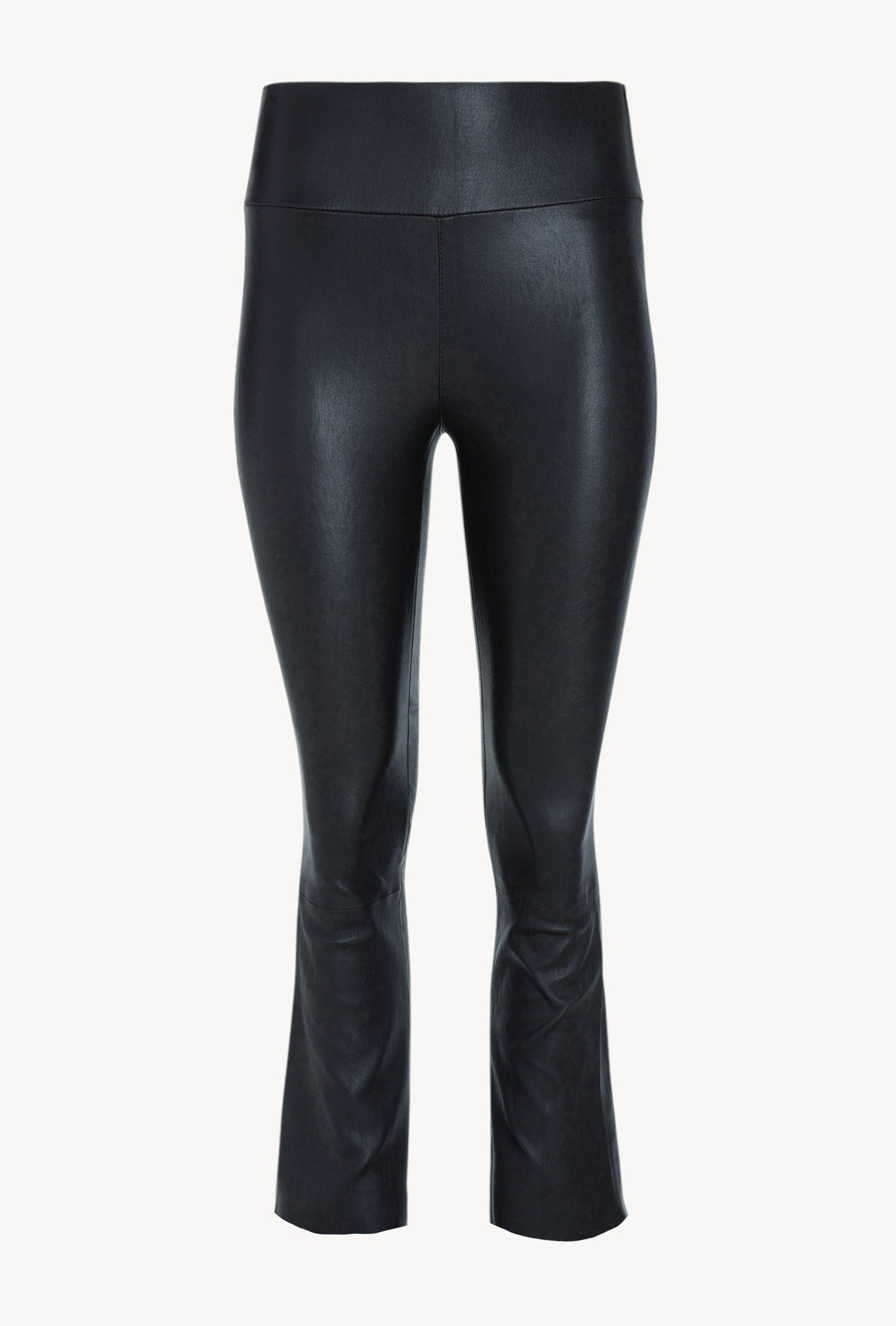 MIDNIGHT LEATHER CROP FLARE - 3