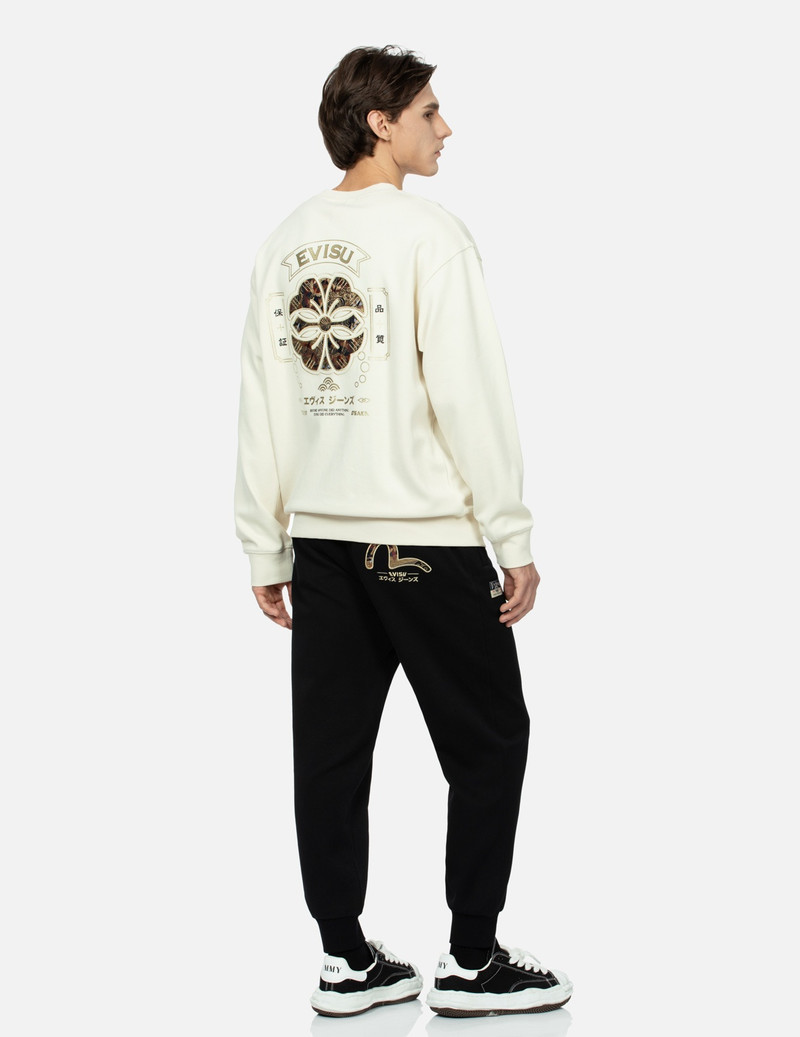 SEAGULL AND KAMON BROCADE APPLIQUÉ RELAX FIT SWEATSHIRT 3