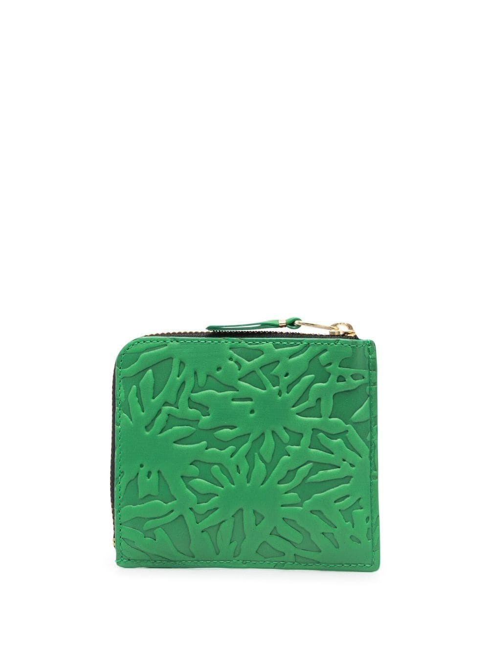 embossed zip-up wallet - 2
