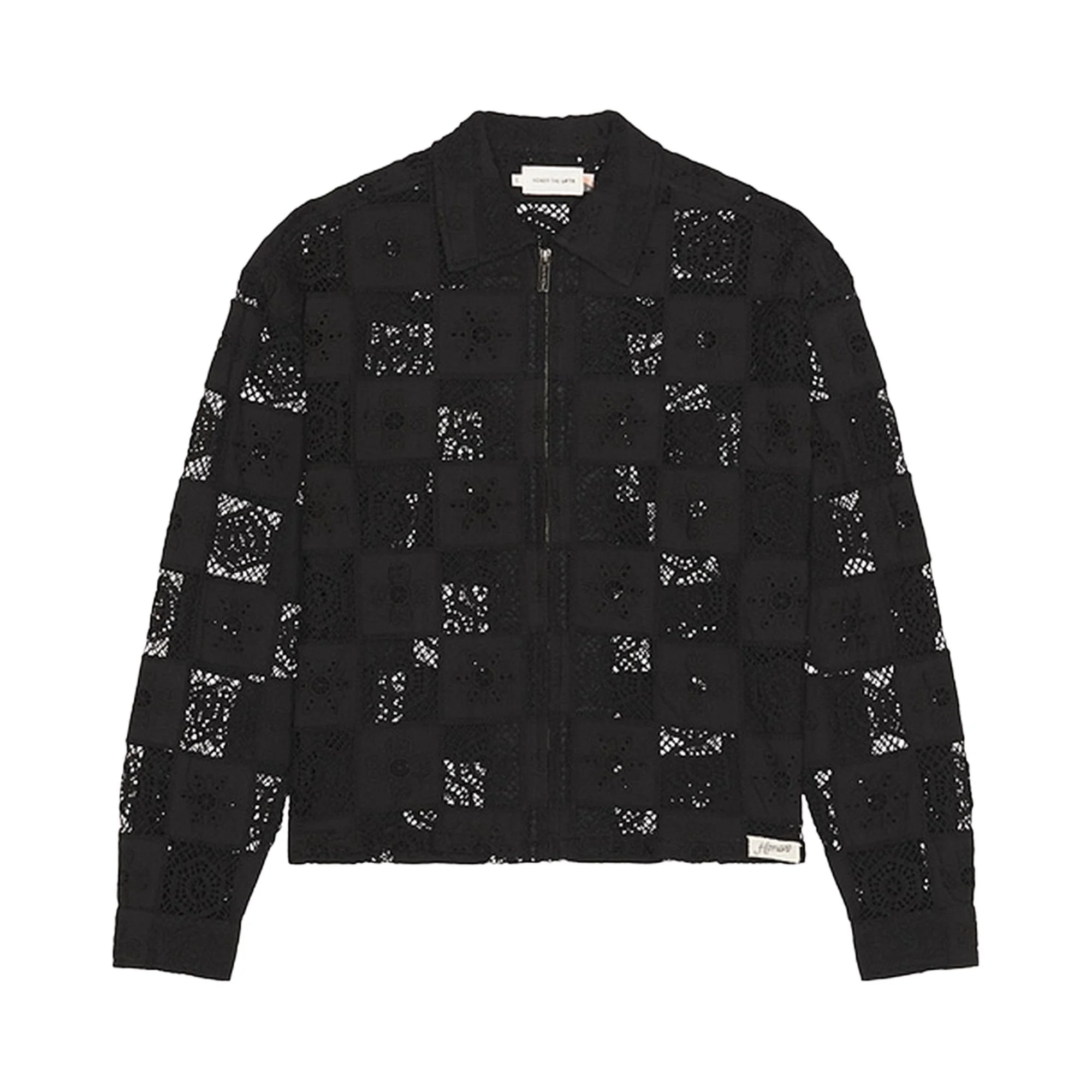 Honor The Gift Crochet Full Zip Jacket 'Black' - 1
