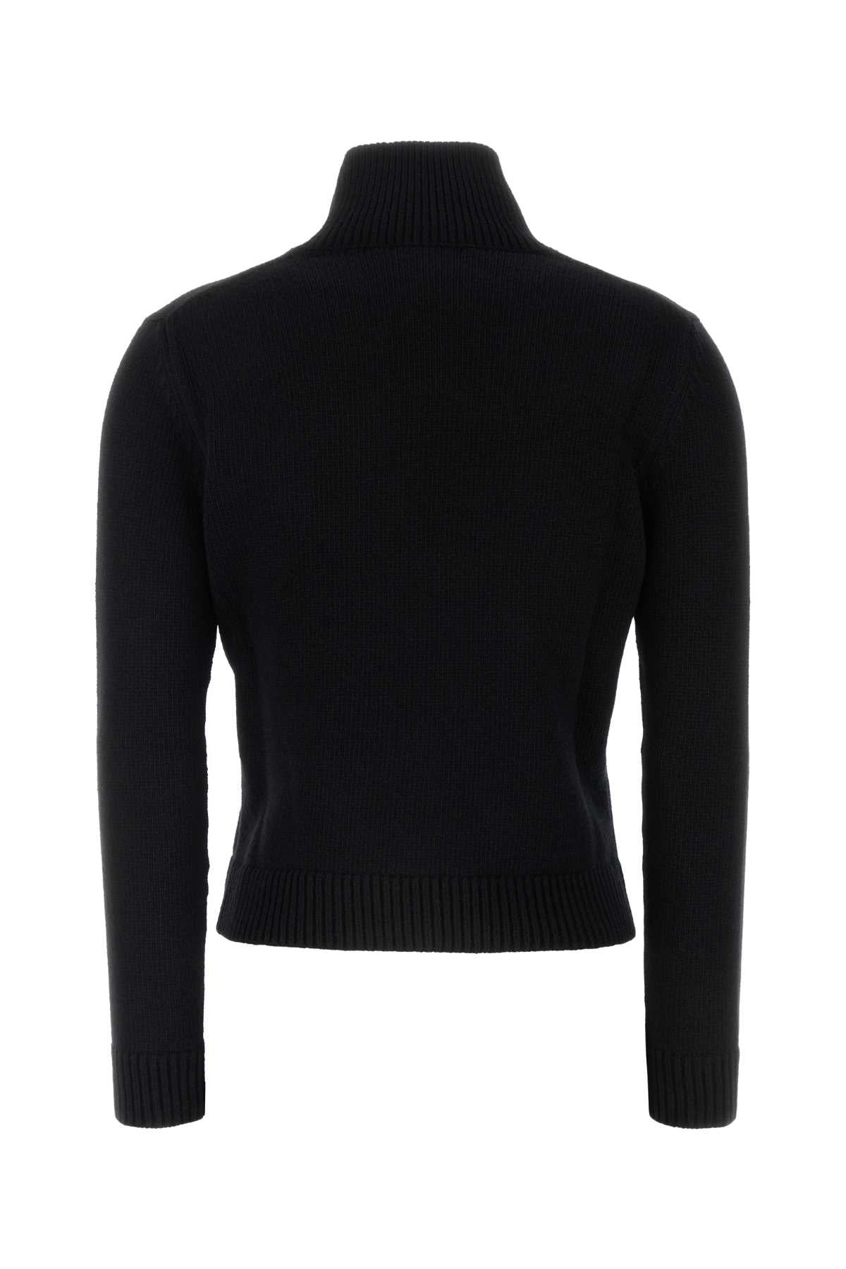 Balenciaga Women Black Wool Blend Sweater - 2