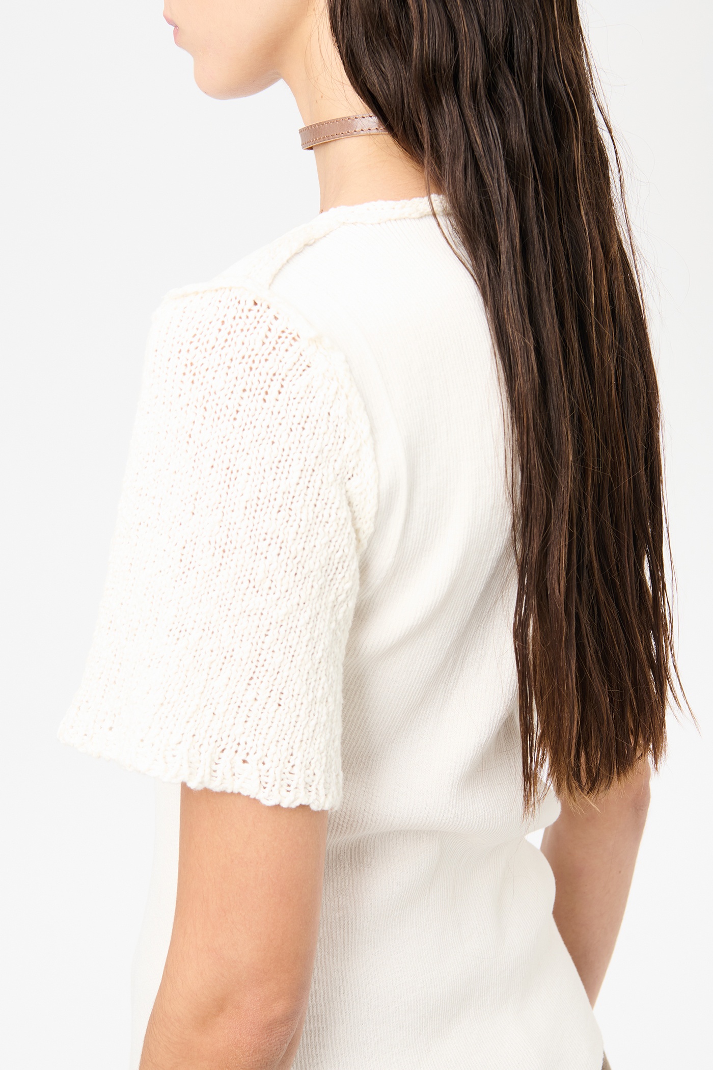 Inverse Roundneck Shortsleeve Bone Tech Cotton - 7