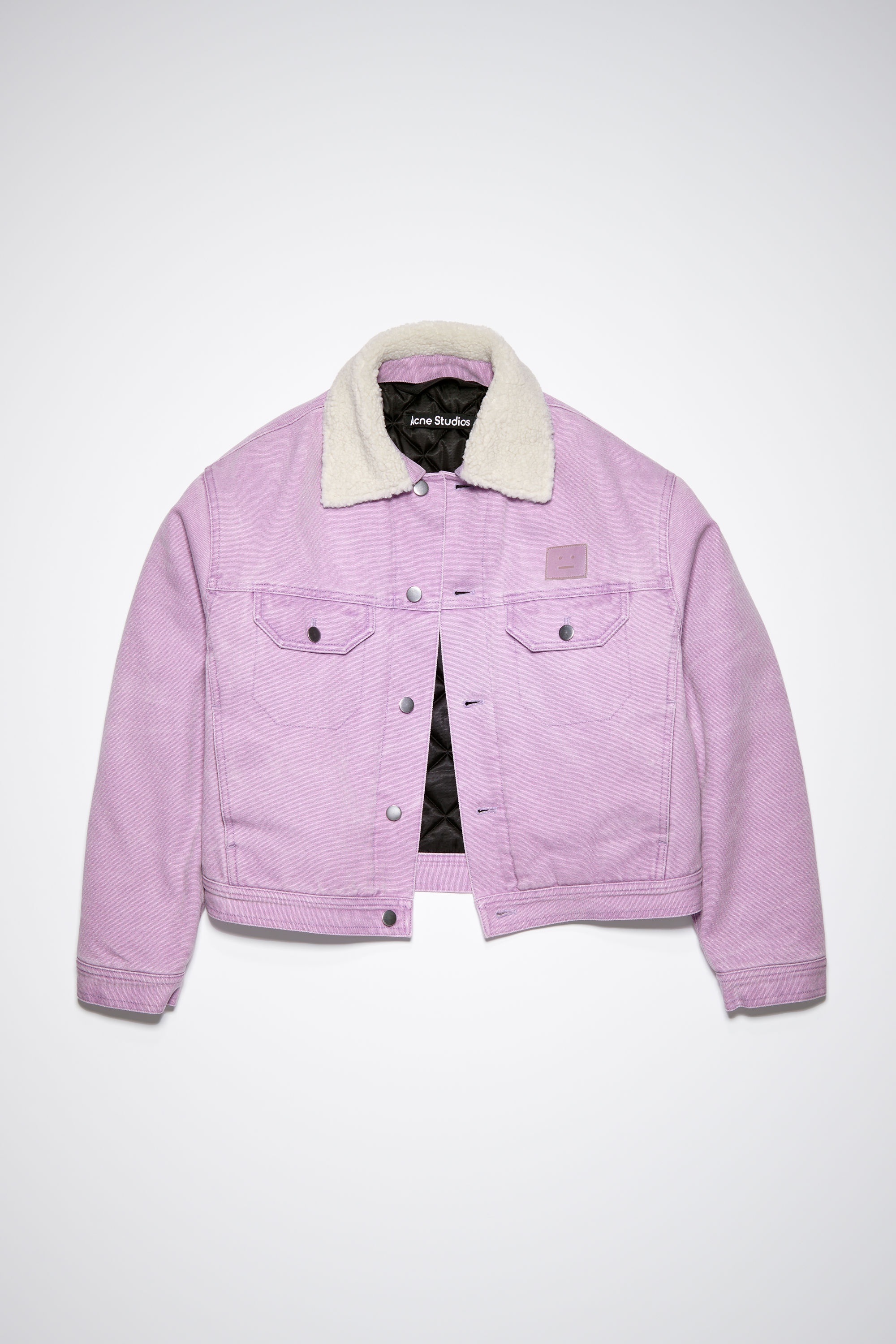 Face logo canvas jacket - Smoky Purple - 7