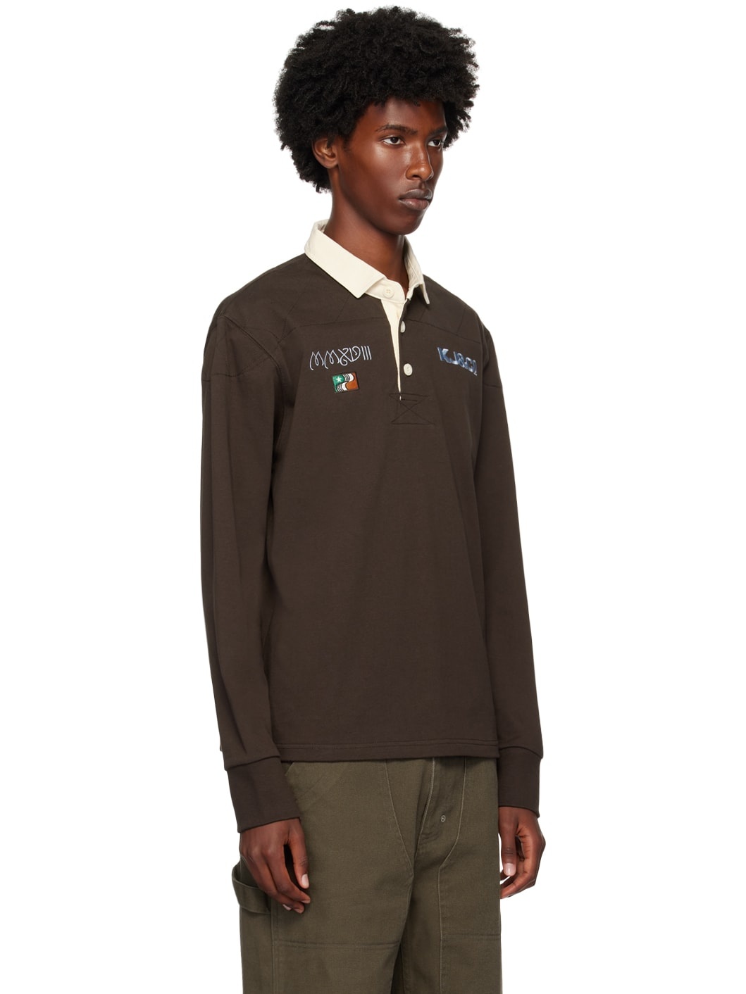 Brown Embroidered Polo - 2
