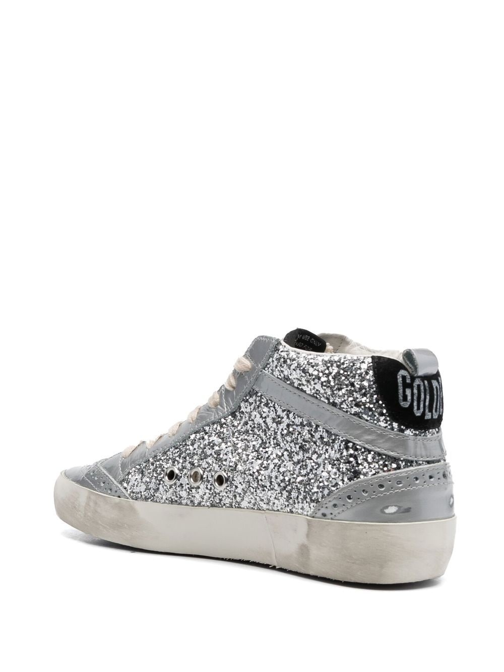 glittered high-top sneakers - 3