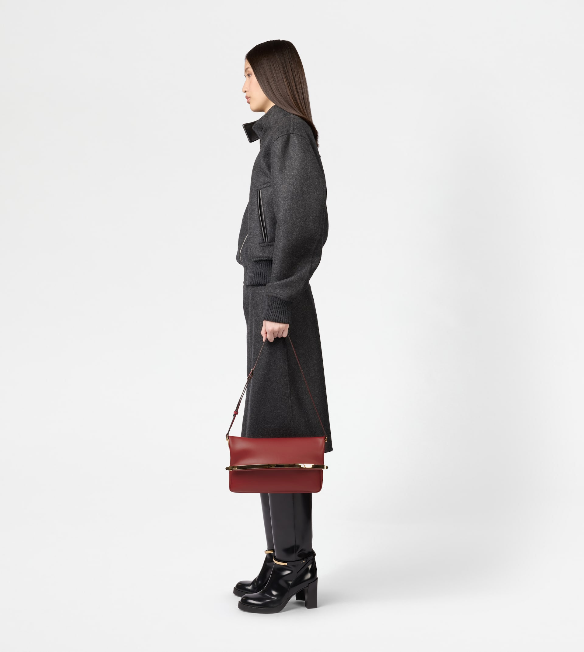 TOD'S MAGENTA BAG FLAP BAG IN LEATHER SMALL - RED - 8