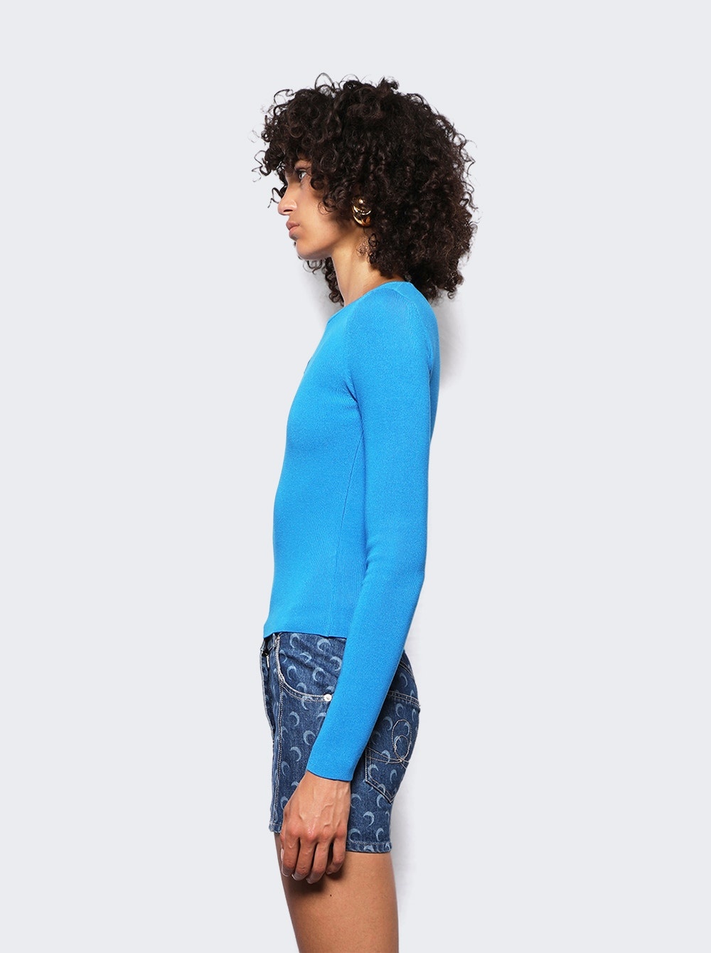 Open Back Pullover Top Azur - 4
