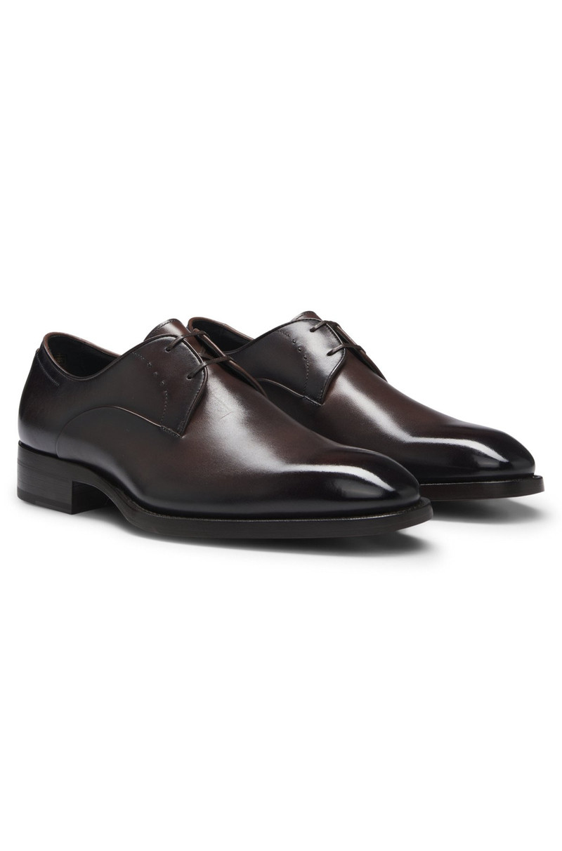 DERBY SHOES IN BURNISHED LEATHER 2