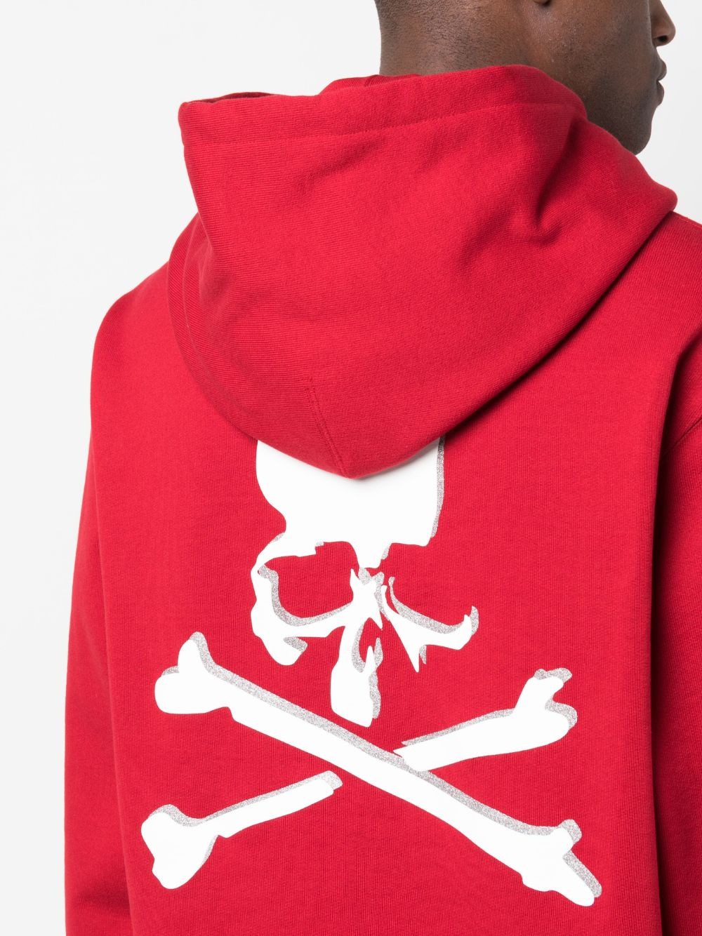 logo-print cotton hoodie - 5