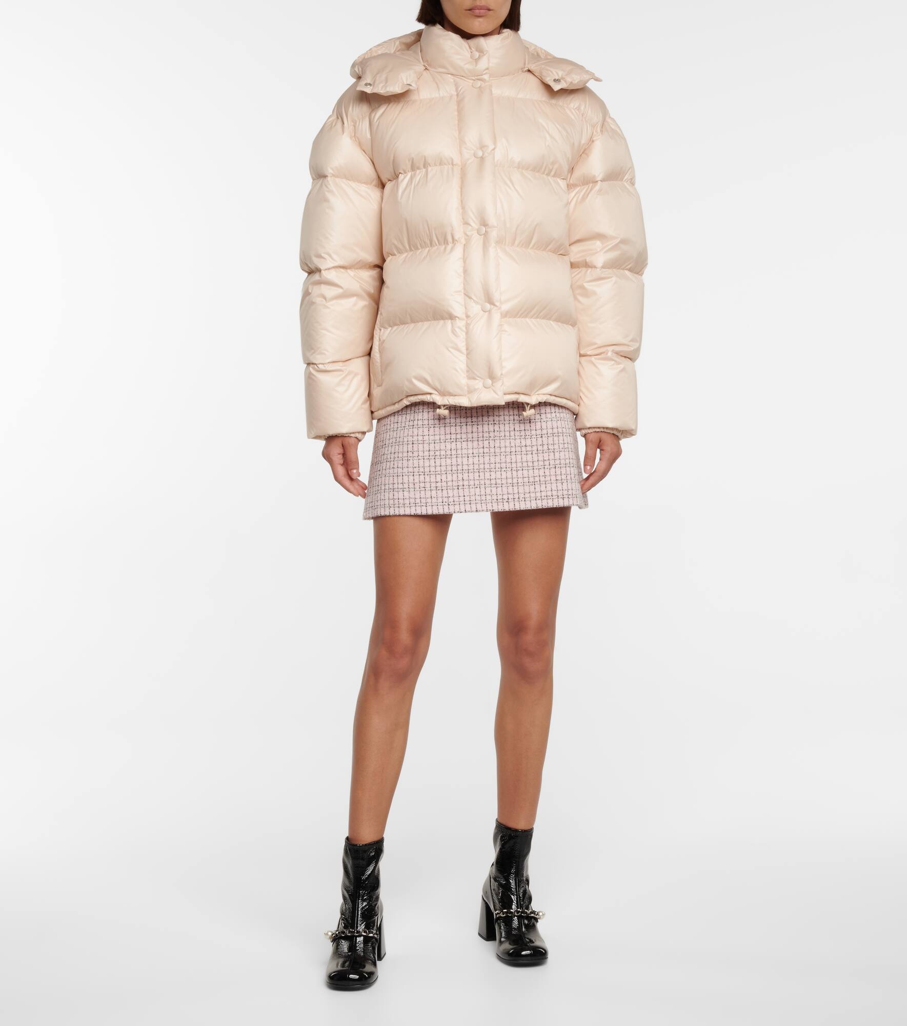 Nylon quilted down jacket - 7