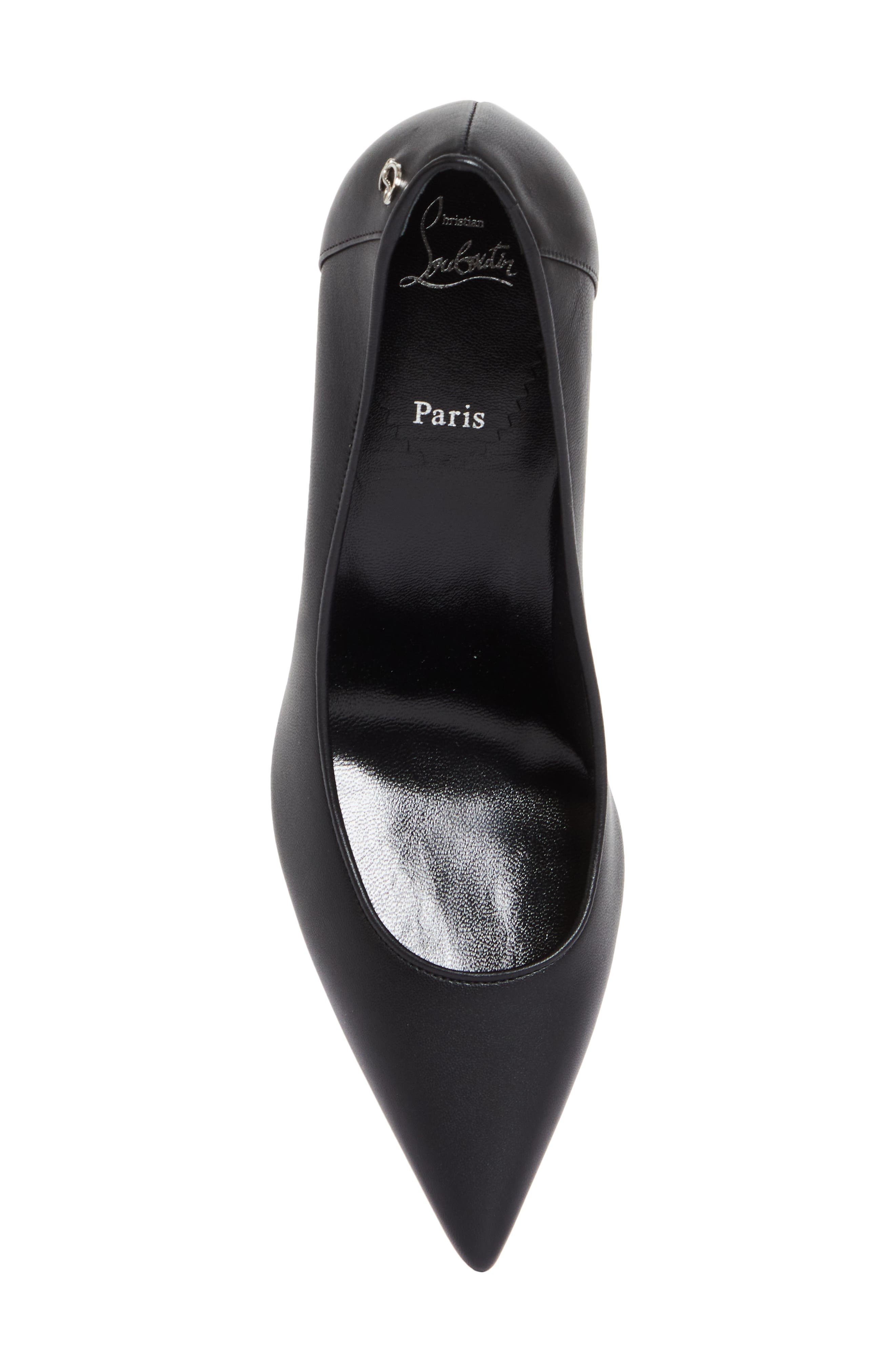 Christian Louboutin Sporty Kate Pointed Toe Pump in B439 Black/Lin Black at Nordstrom - 5
