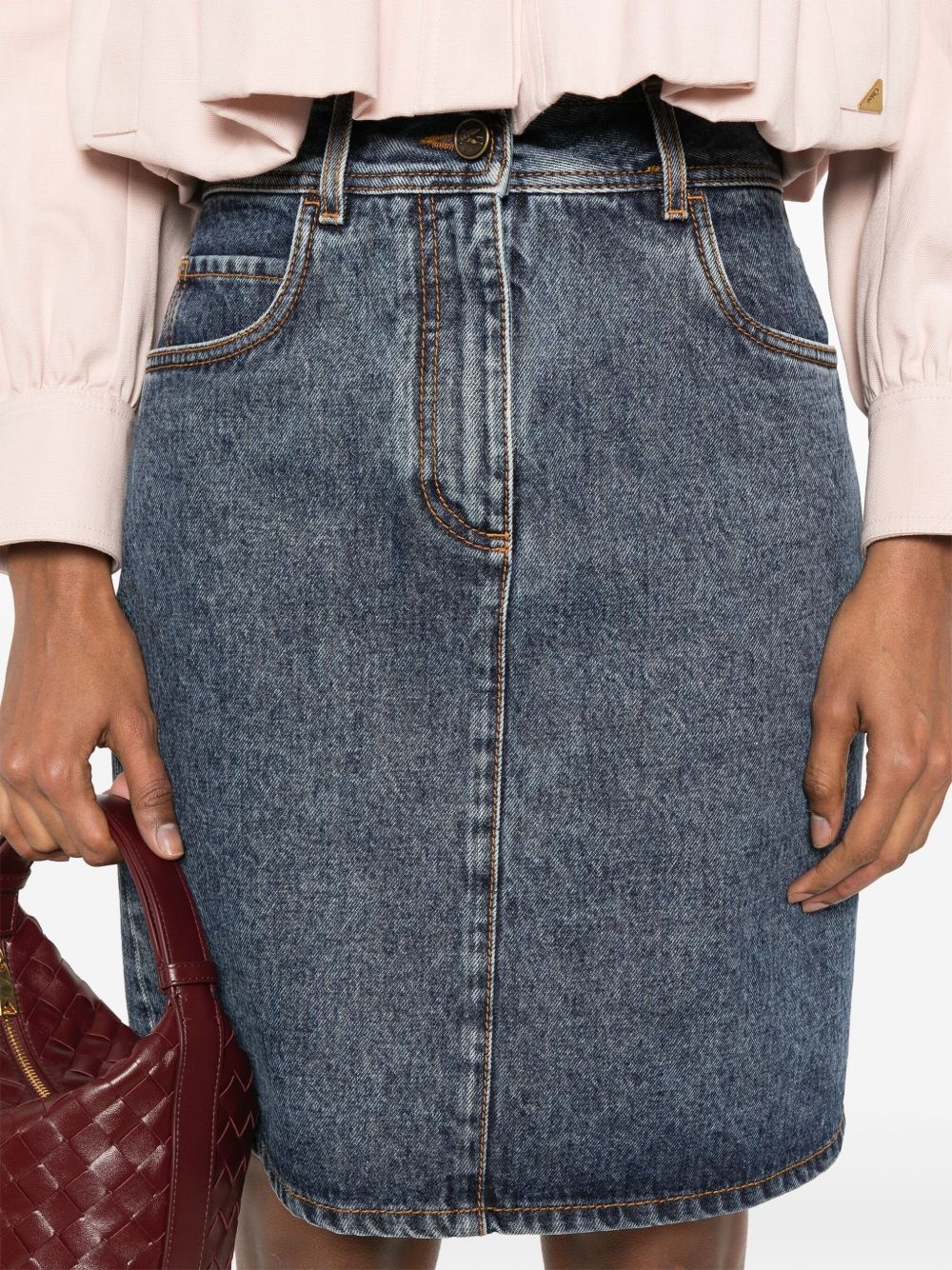 denim midi skirt - 5