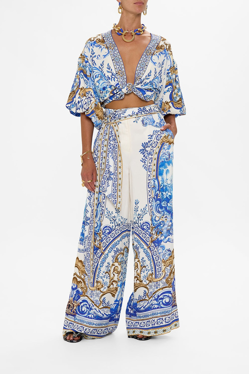 CAMILLA SCARF BELT WIDE LEG PANT outlook