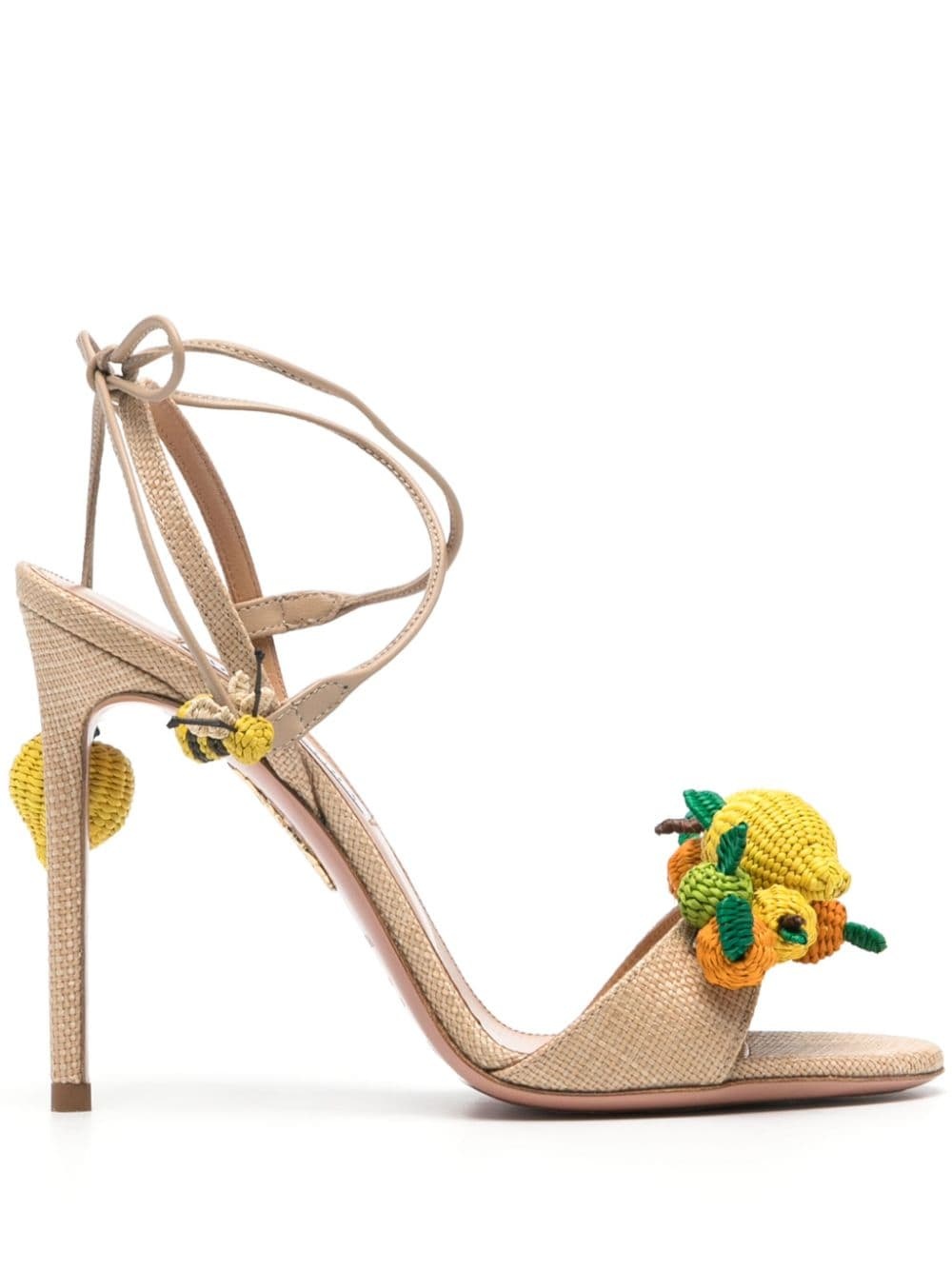 Citrus Punch 105mm raffia sandals - 1