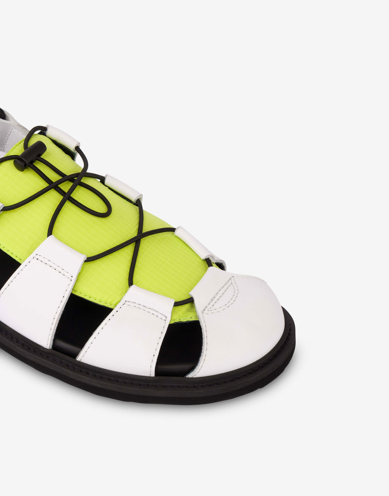CALFSKIN AND NYLON SANDALS 3