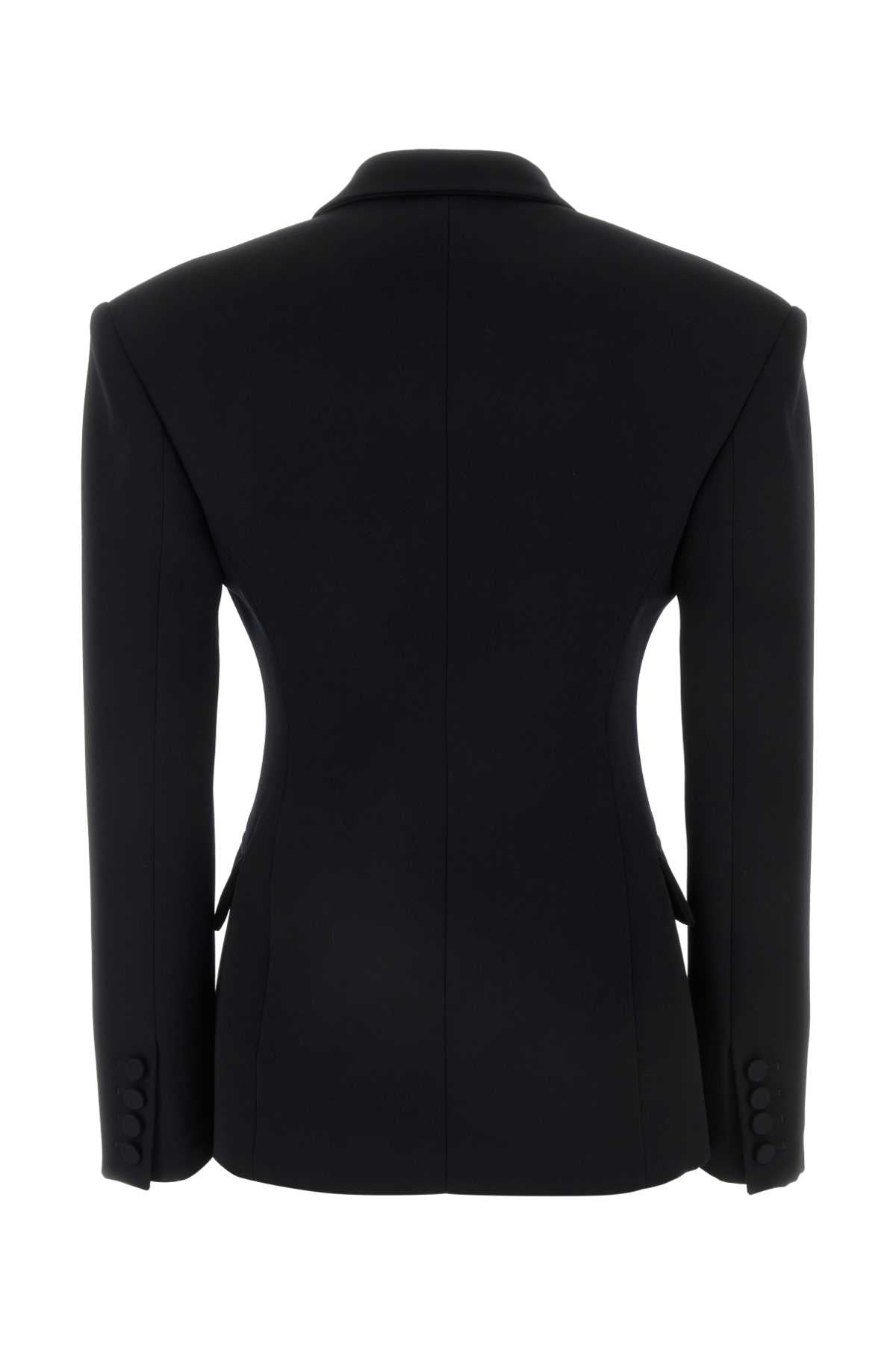 Valentino Garavani Women Black Wool Blazer - 2