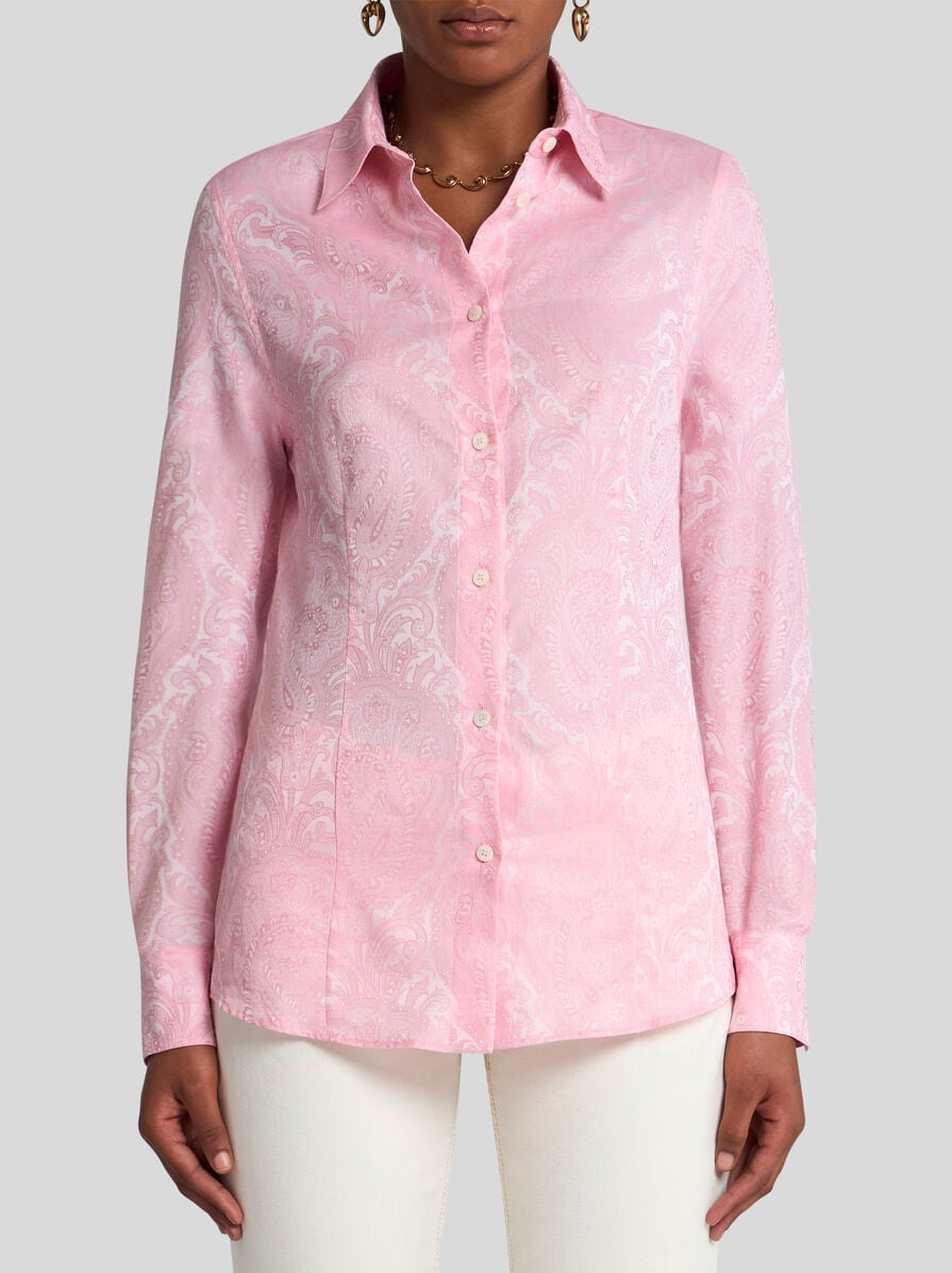 FIGURE-HUGGING PAISLEY JACQUARD SHIRT - 2