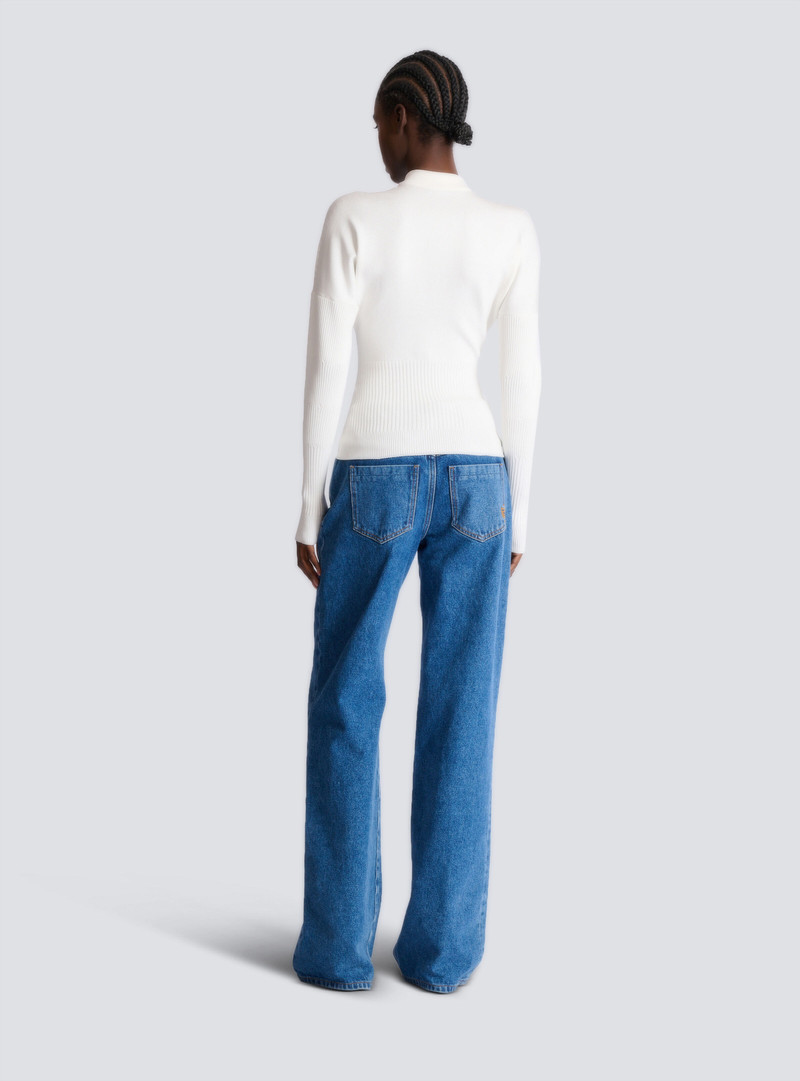 Zipped knit cardigan 4
