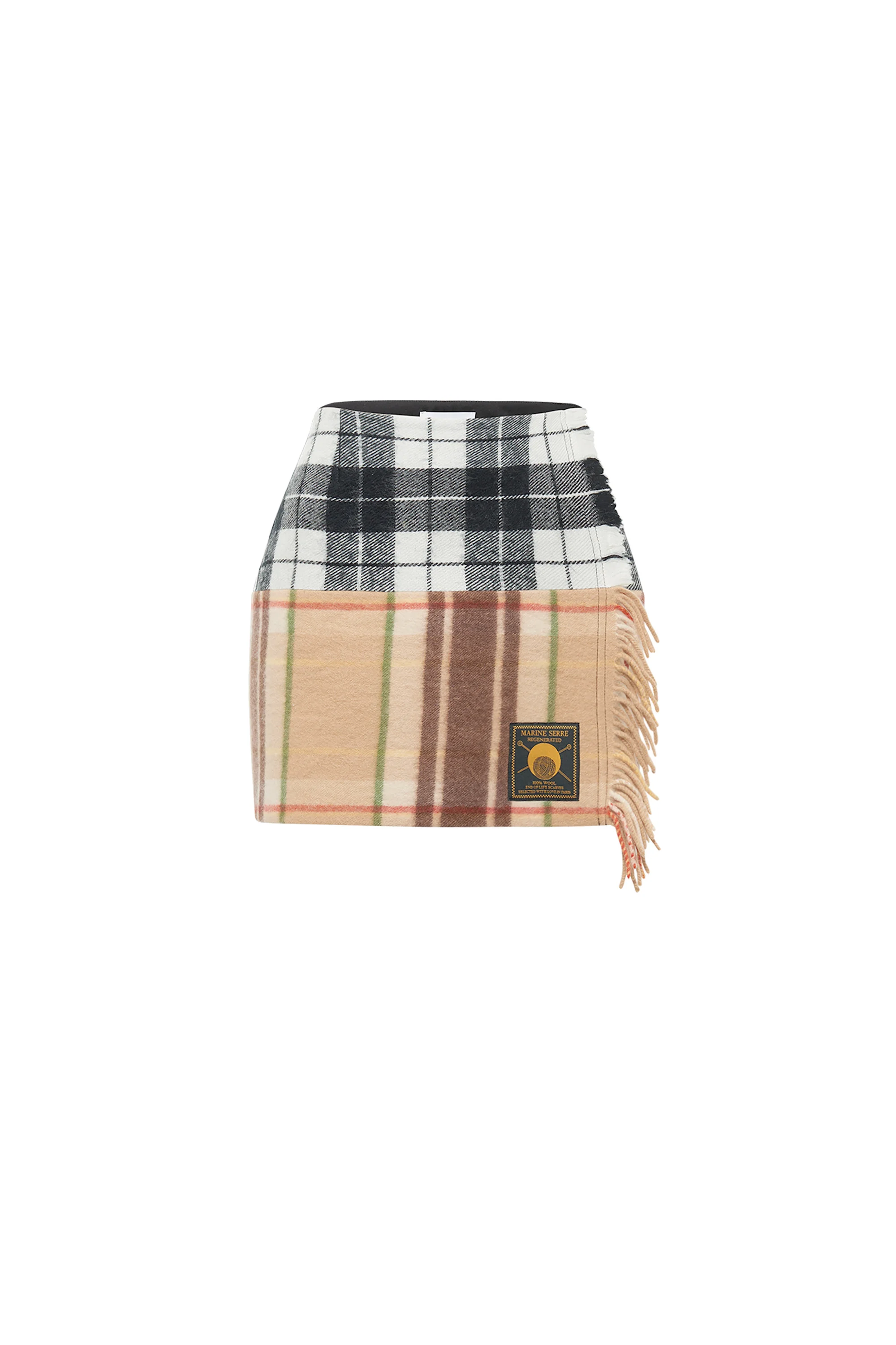 Regenerated Tartan Scarves Mini Skirt - 1