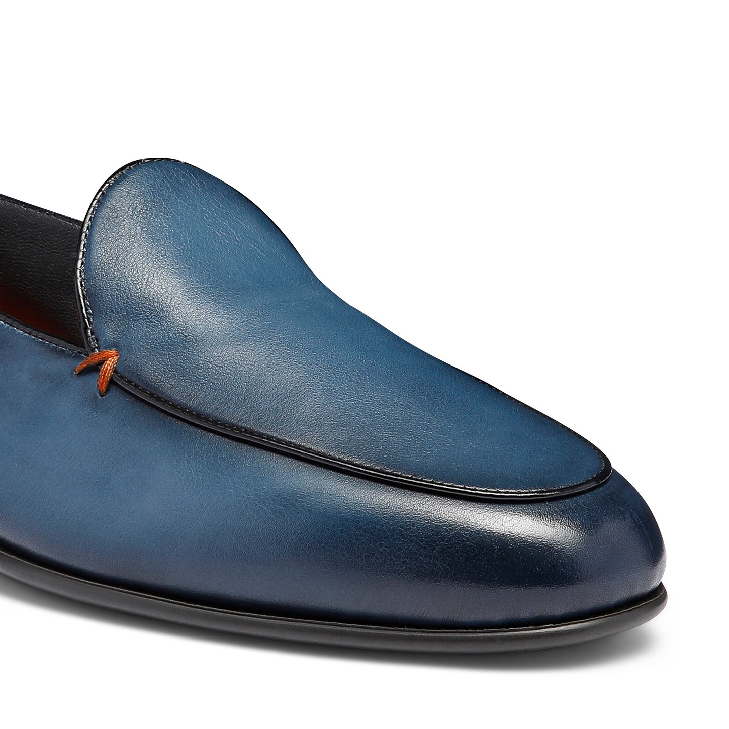 Men's blue leather loafer - 6