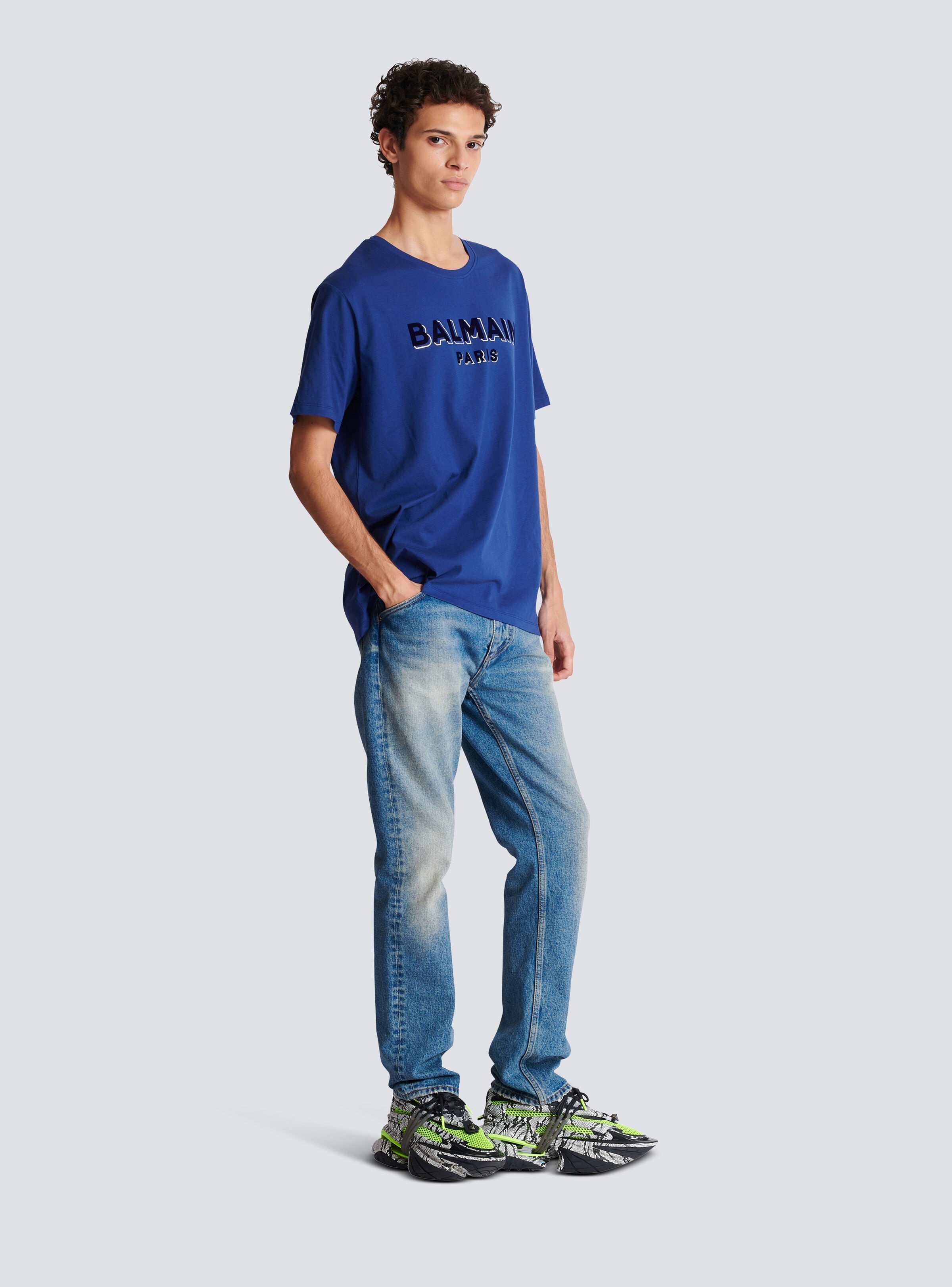 Metallic flocked Balmain T-shirt - 3