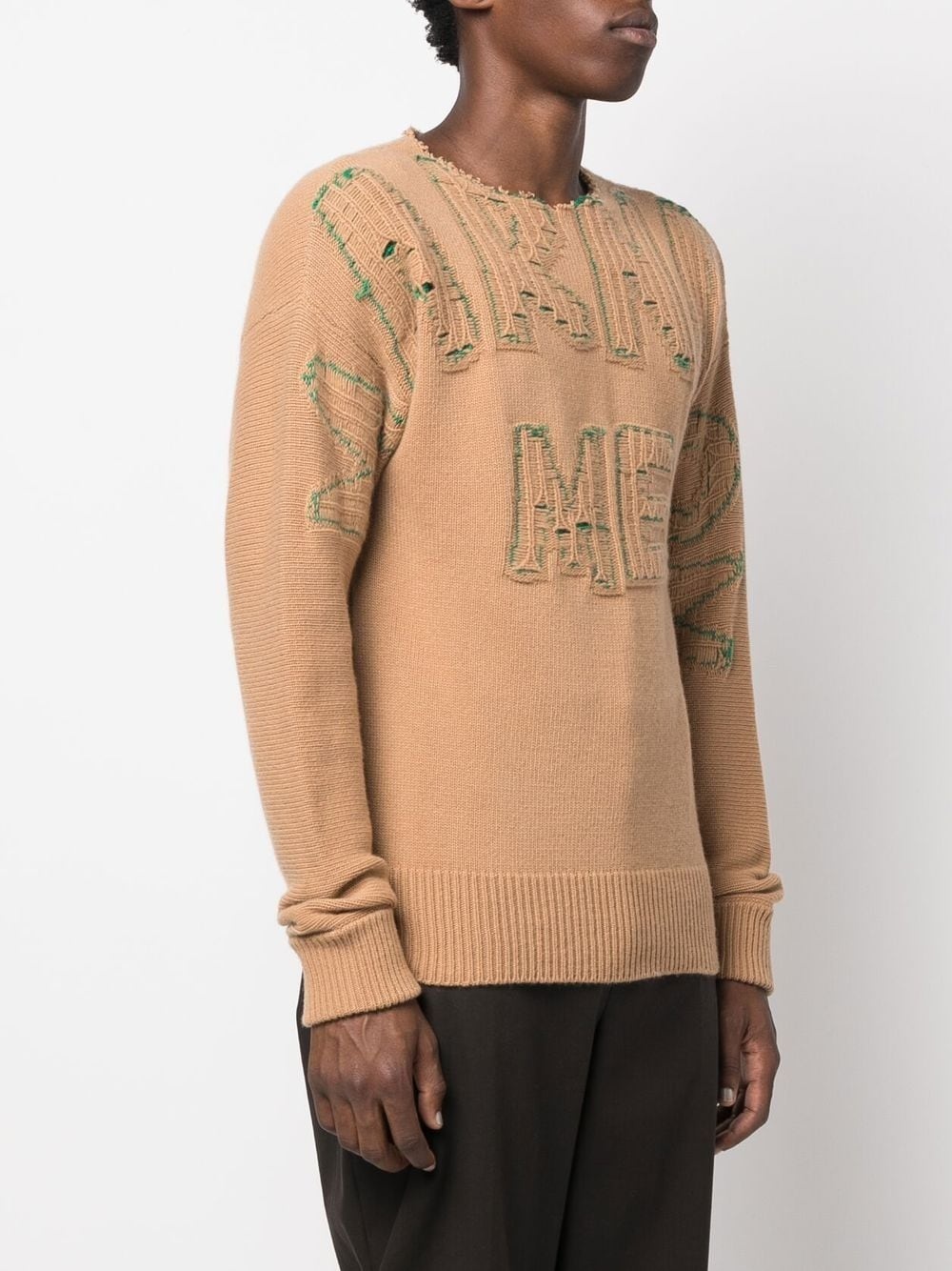 embroidered crew neck jumper - 2