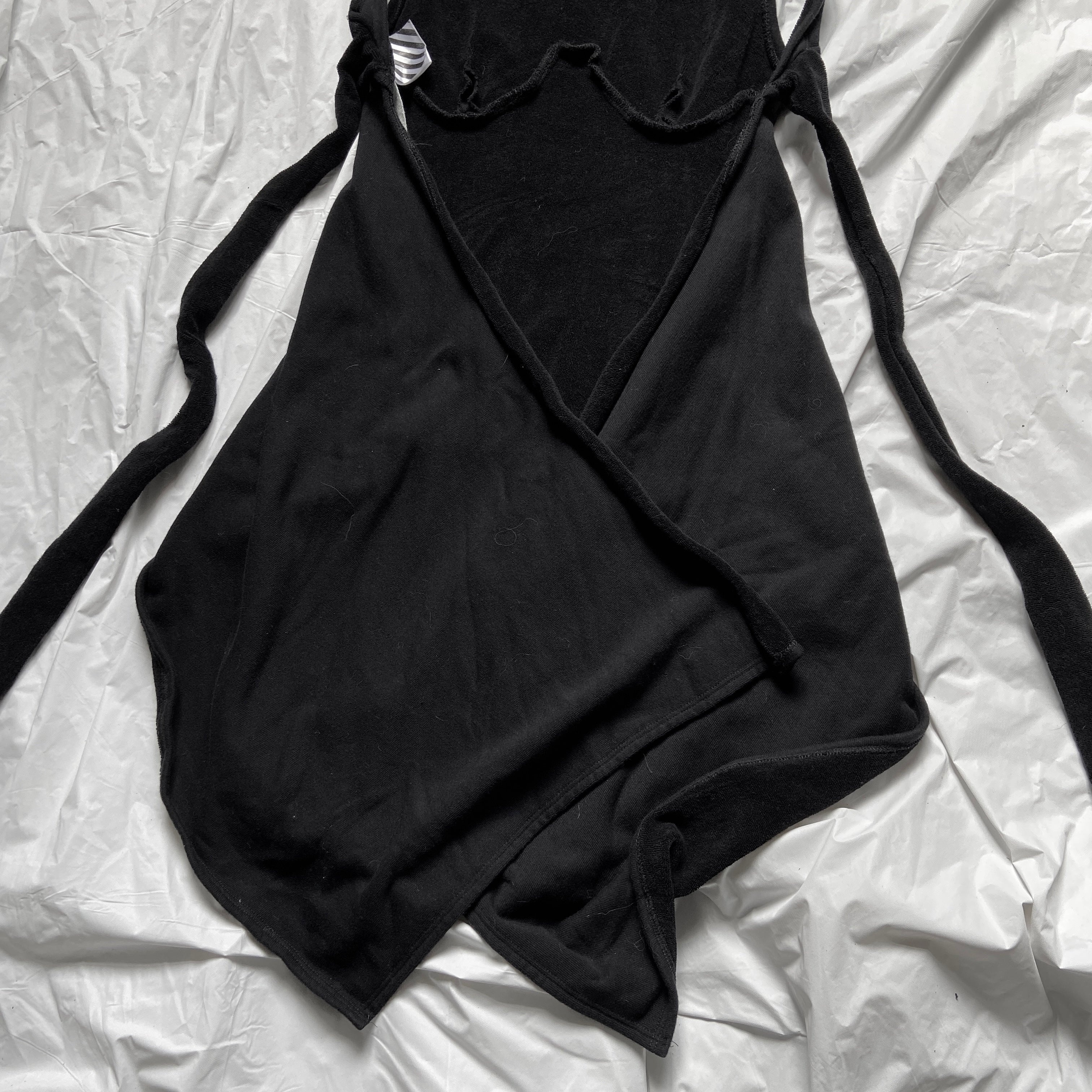 Off White logo open back drape wrap tank top - 5