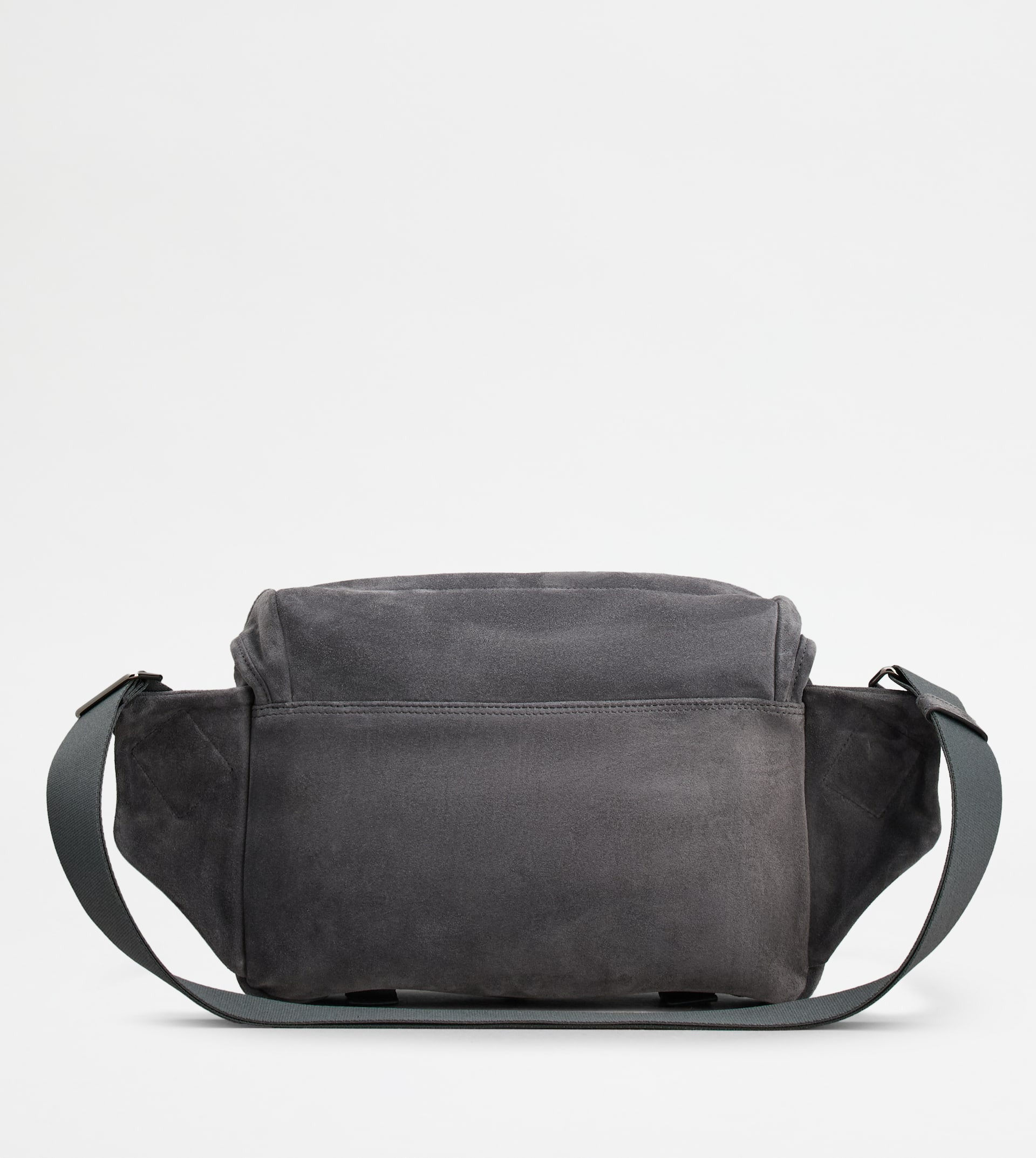 CROSSBODY BAG IN SUEDE SMALL - GREY - 3