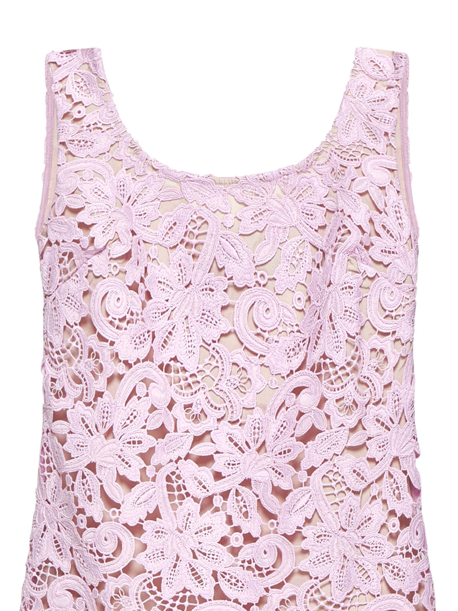 Self Portrait Women Pink Floral Lace Mini Dress - 3