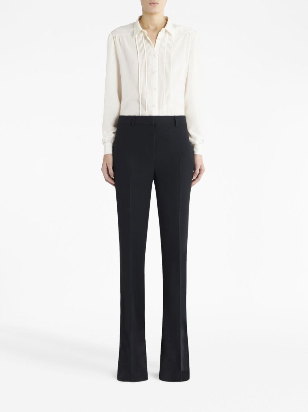 mid-rise flared trousers - 2