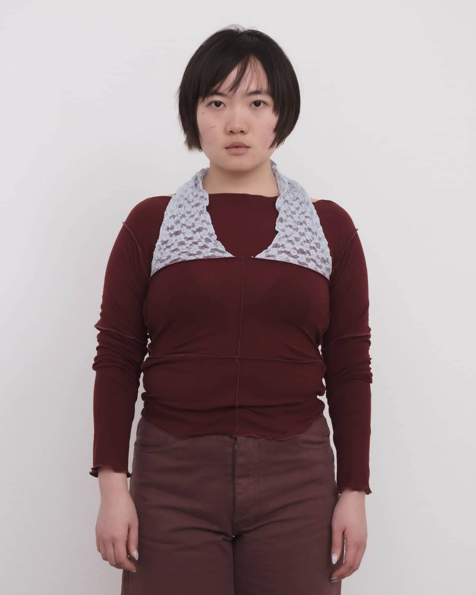 Husk Long Sleeve Tee - Organic Cotton Rib - 1