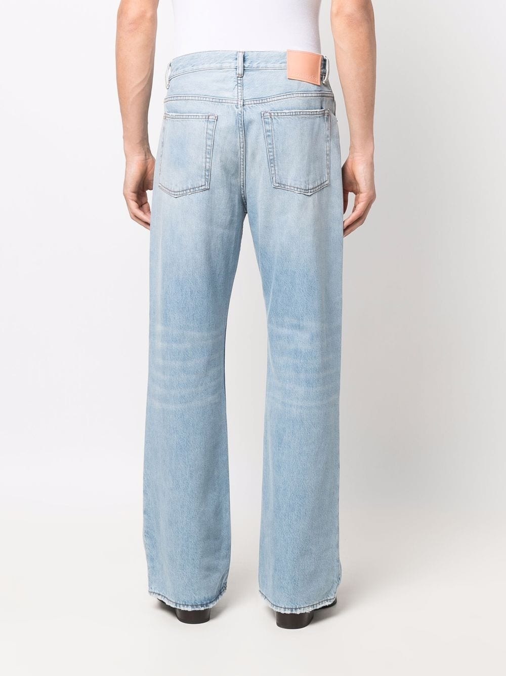 straight-leg distressed jeans - 4