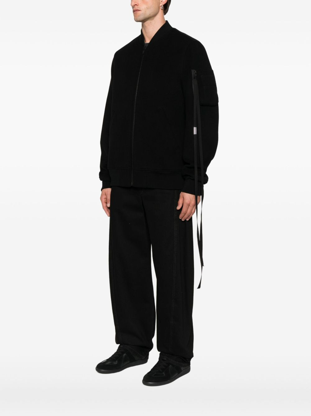 zip-fastening bomber jacket - 3