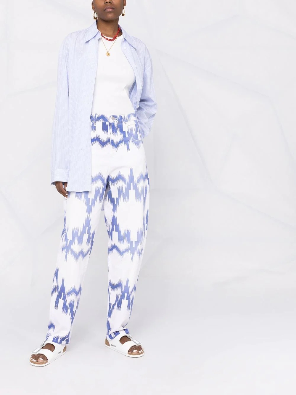 Corfy patterned balloon-leg jeans - 2