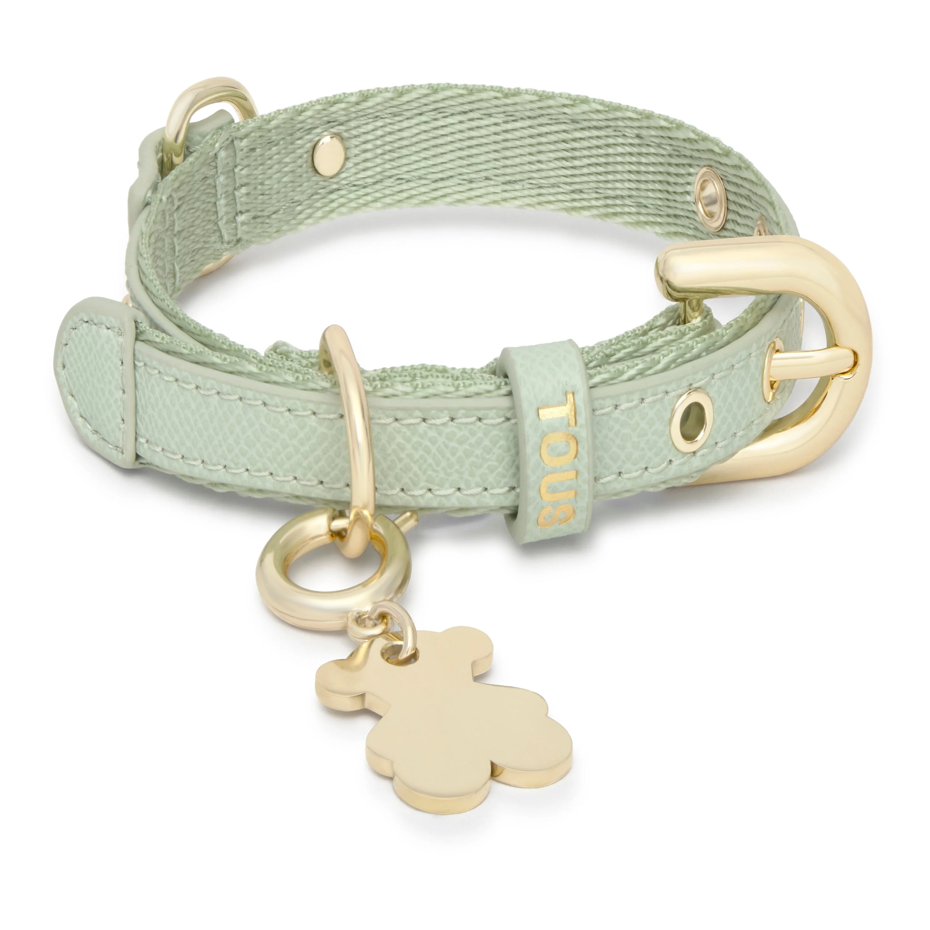XS mint green nylon Dog collar TOUS Dogs Jewelry - 1