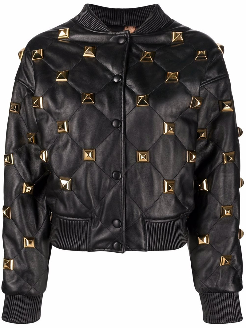 studded quilted bomber jacket 1