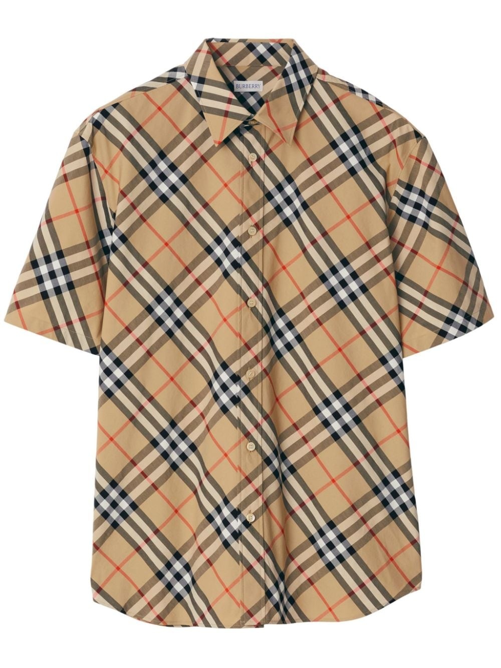 checked cotton shirt - 1
