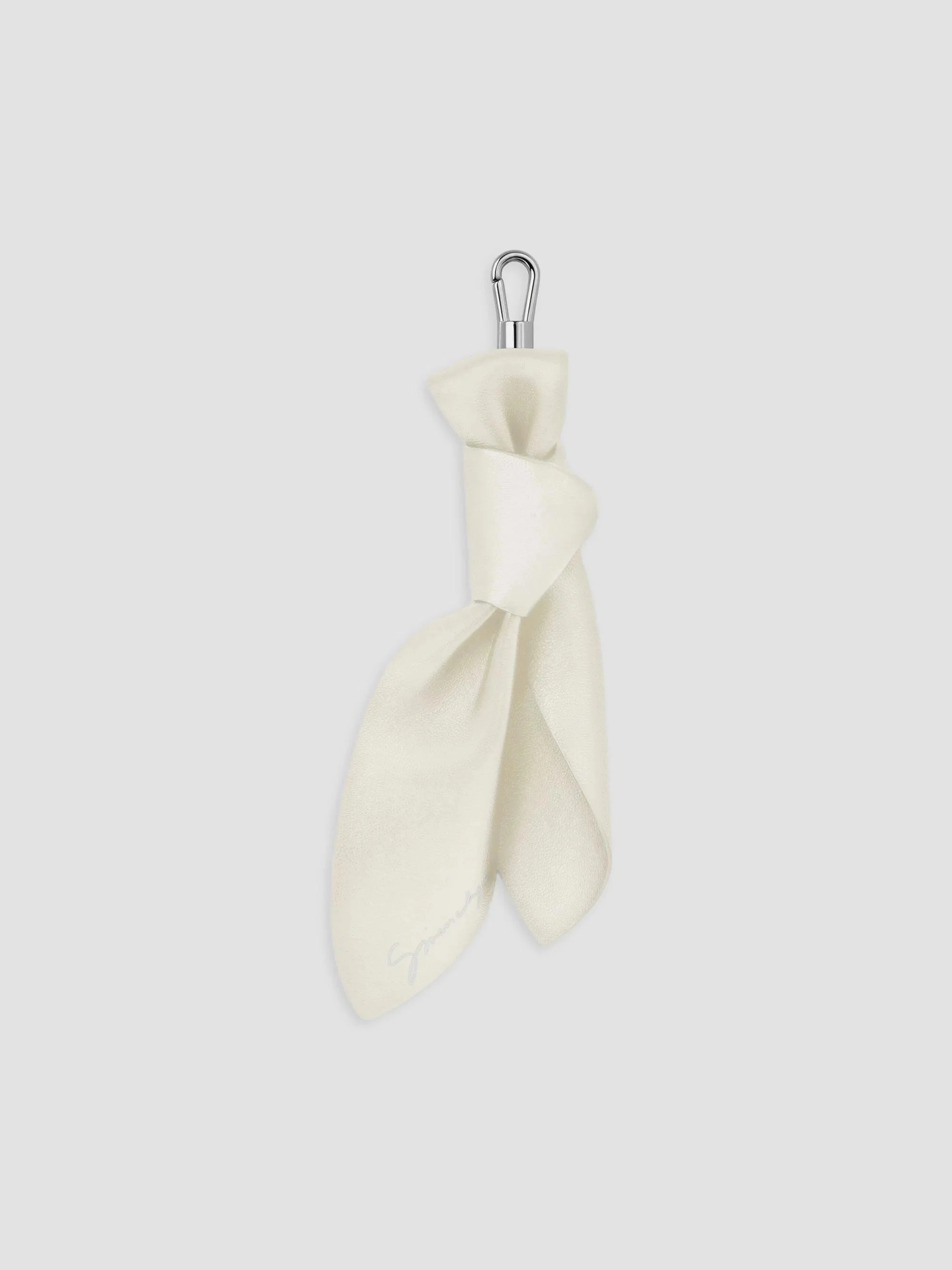 Women's Leather Bow Bag Charm - Ivory - 1