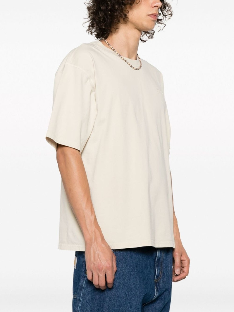 logo-embroidered cotton T-shirt 4