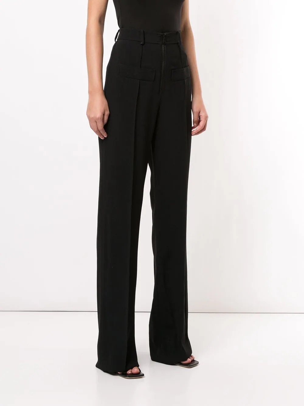 high-rise wide-leg trousers - 3