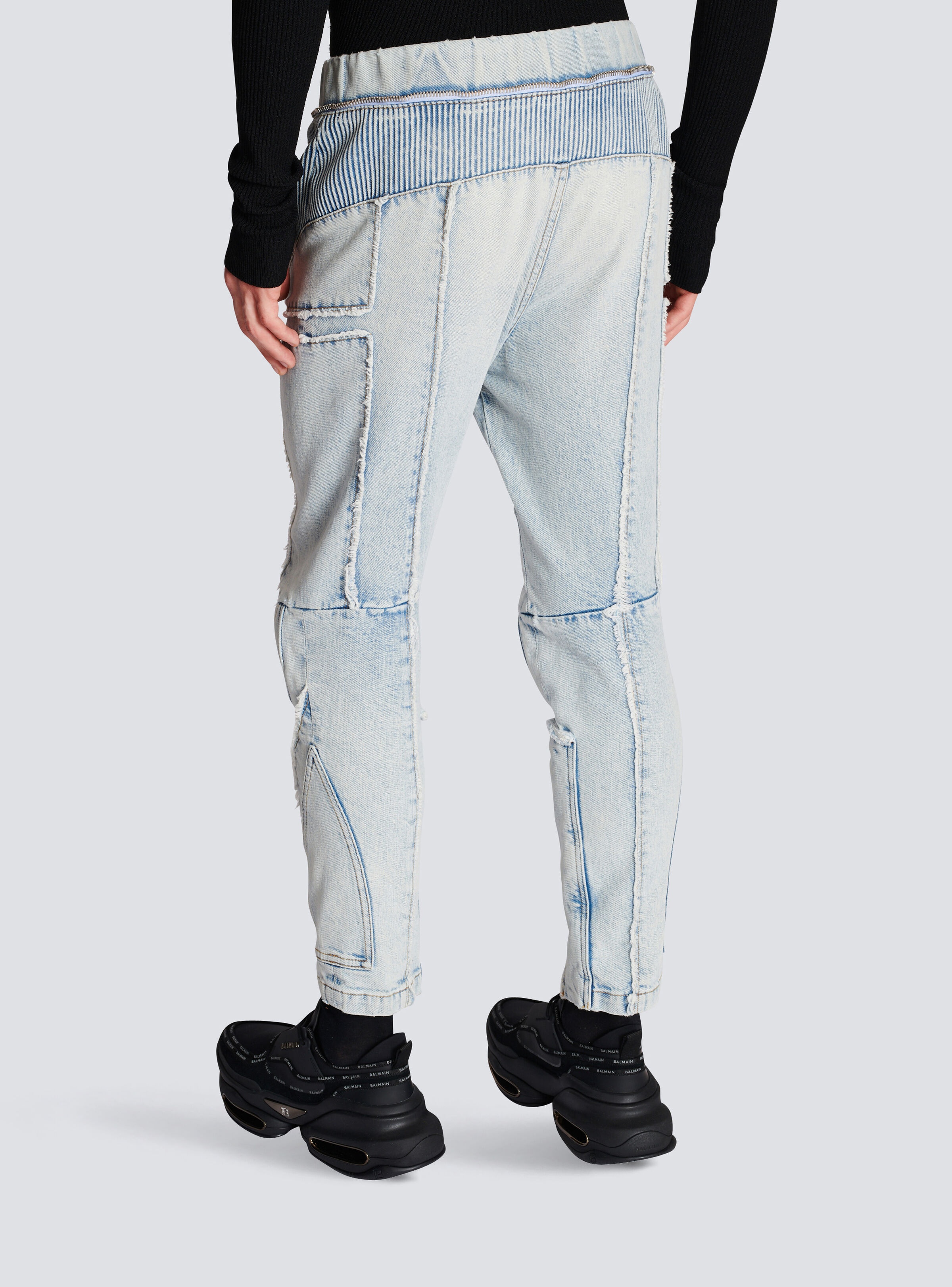 Ribbed cotton slim-fit jeans - 7
