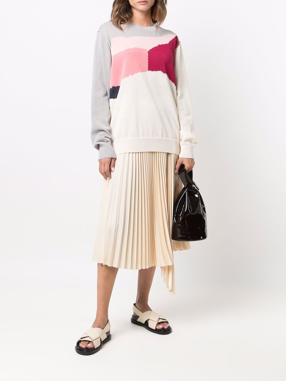 colour-block knitted jumper - 3