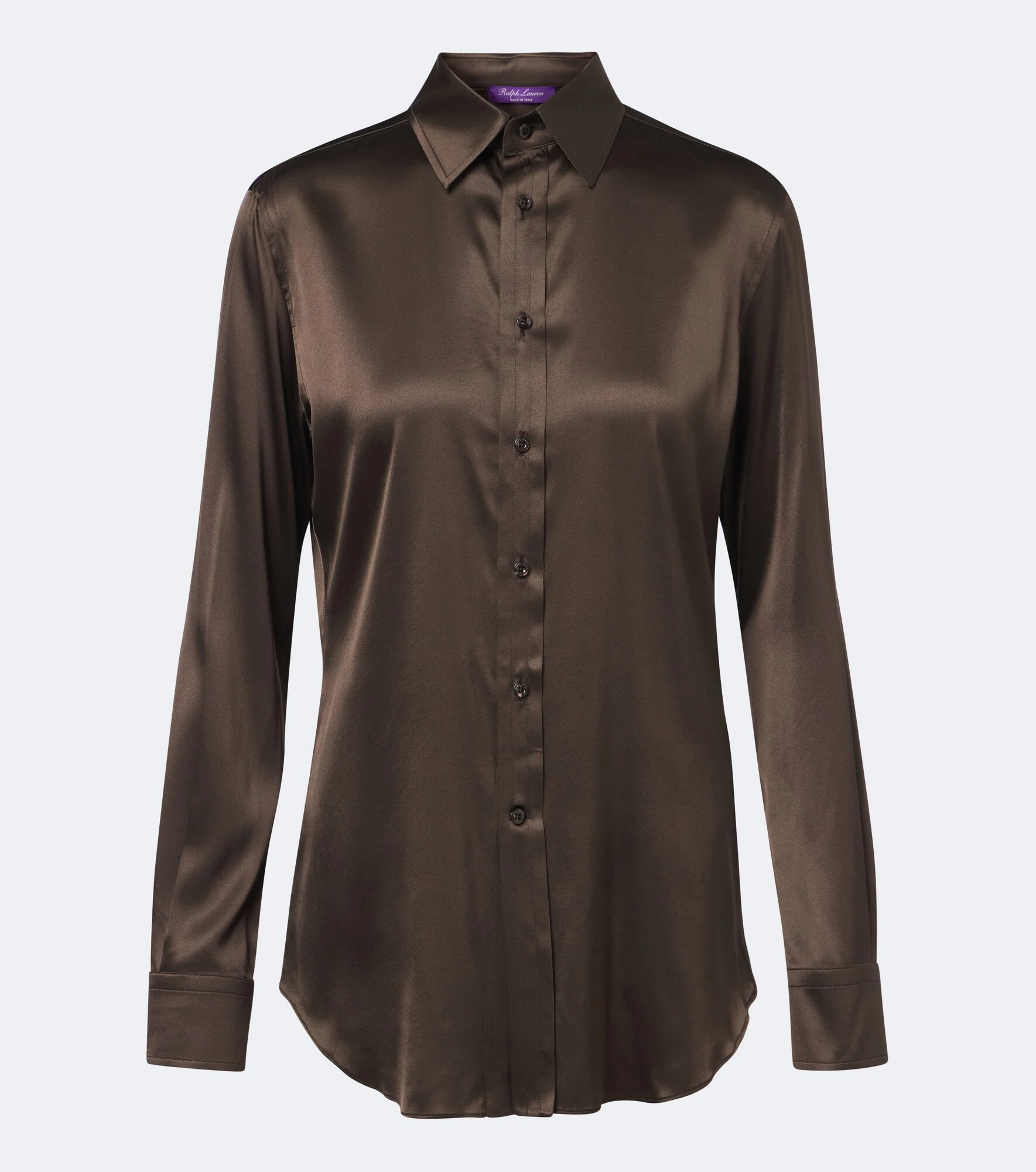 Silk-blend satin shirt - 1