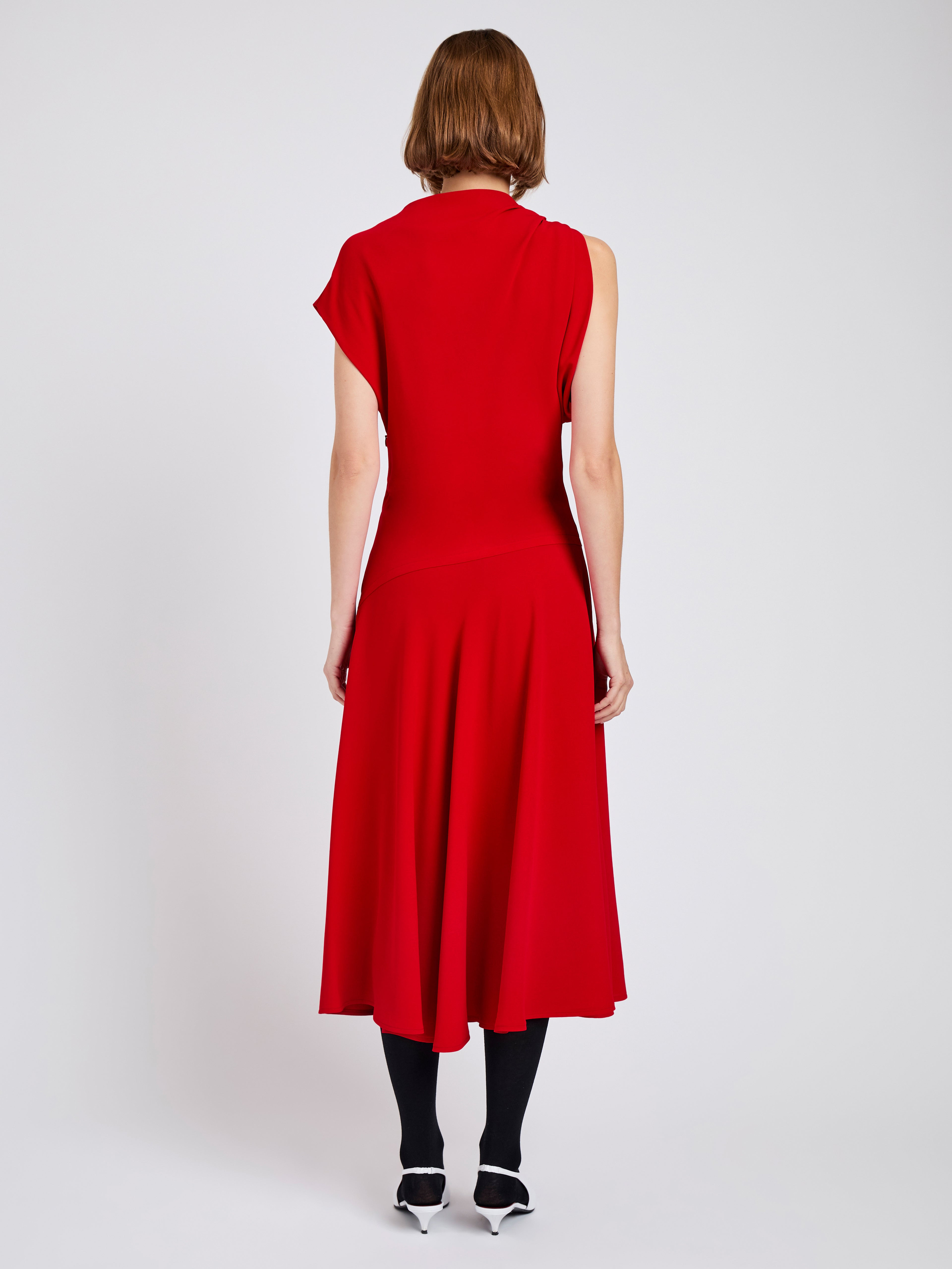 Rue Dress in Light Matte Double Crepe - 4