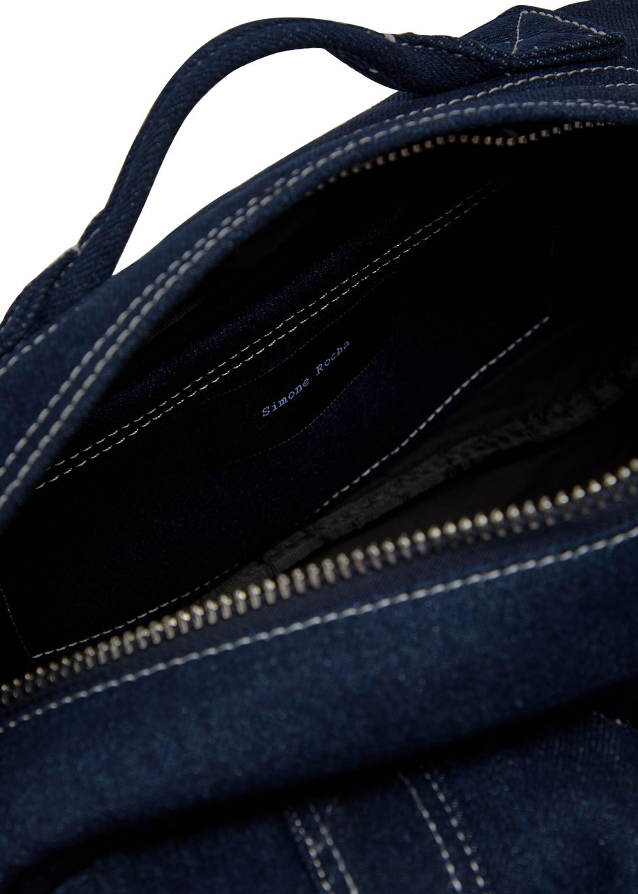 Simone Rocha Bow Embellished Denim Cross-body bag - 4