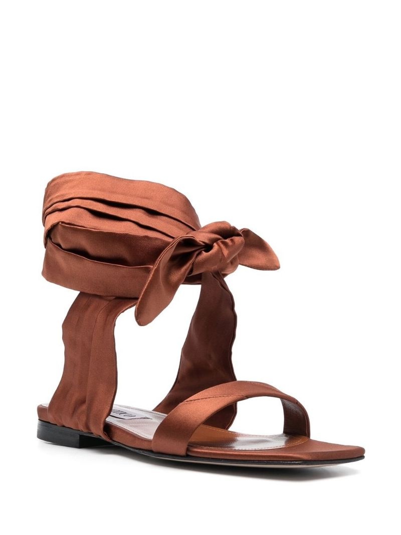 ankle-tie flat sandals - 2