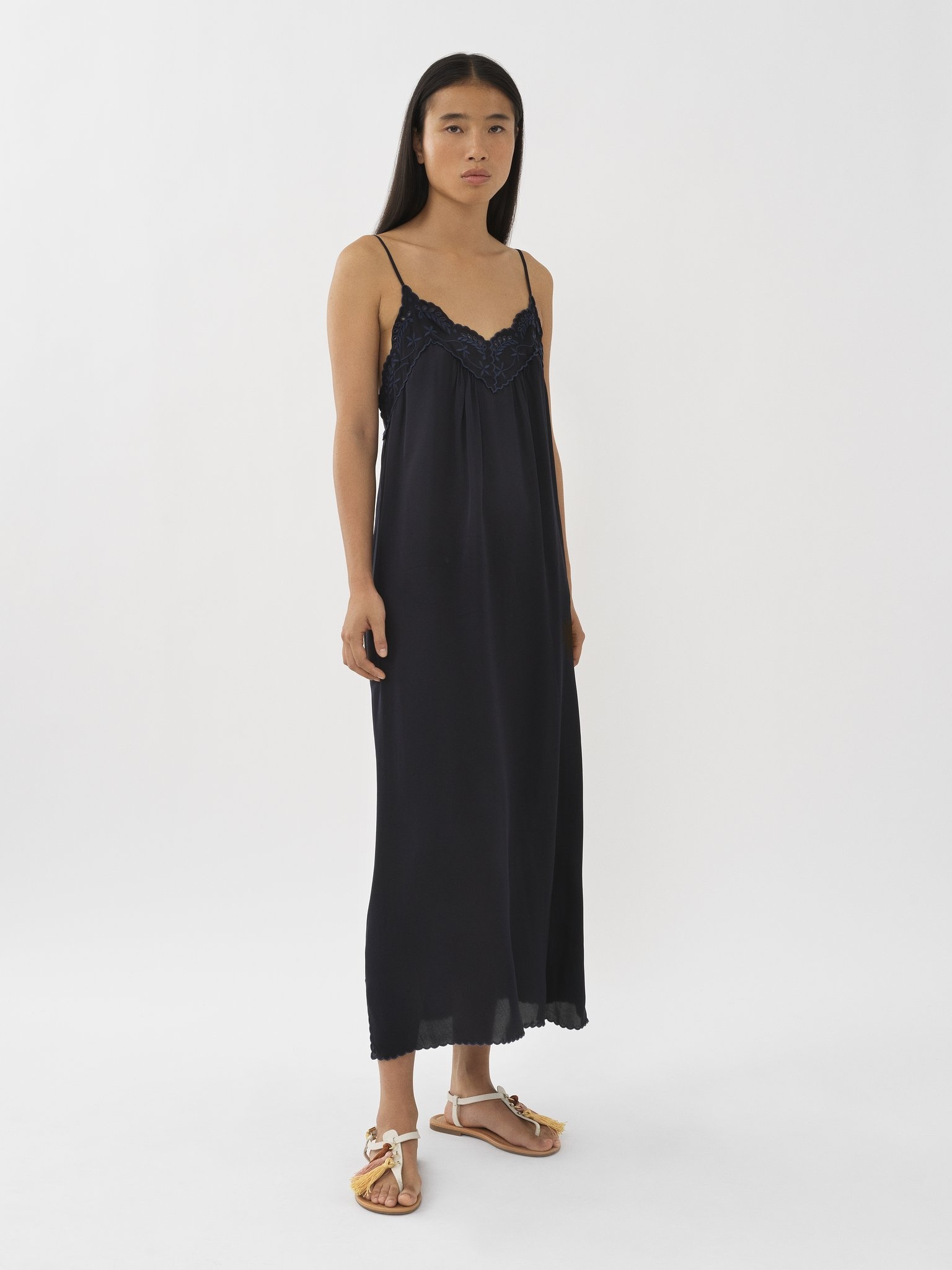 EMBROIDERED SLIP DRESS - 2