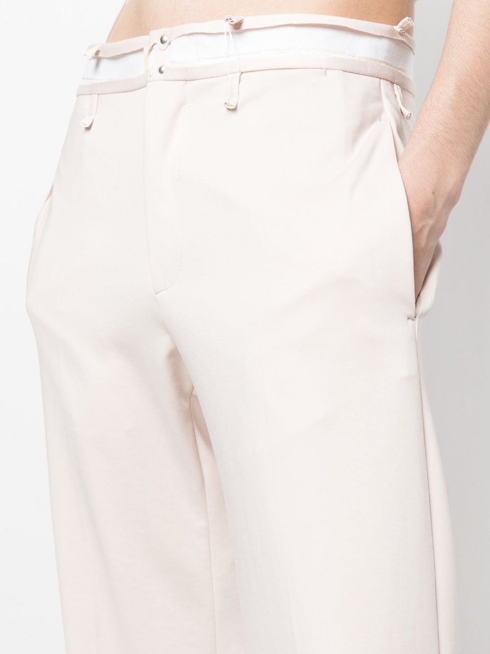 straight-leg cotton trousers - 5